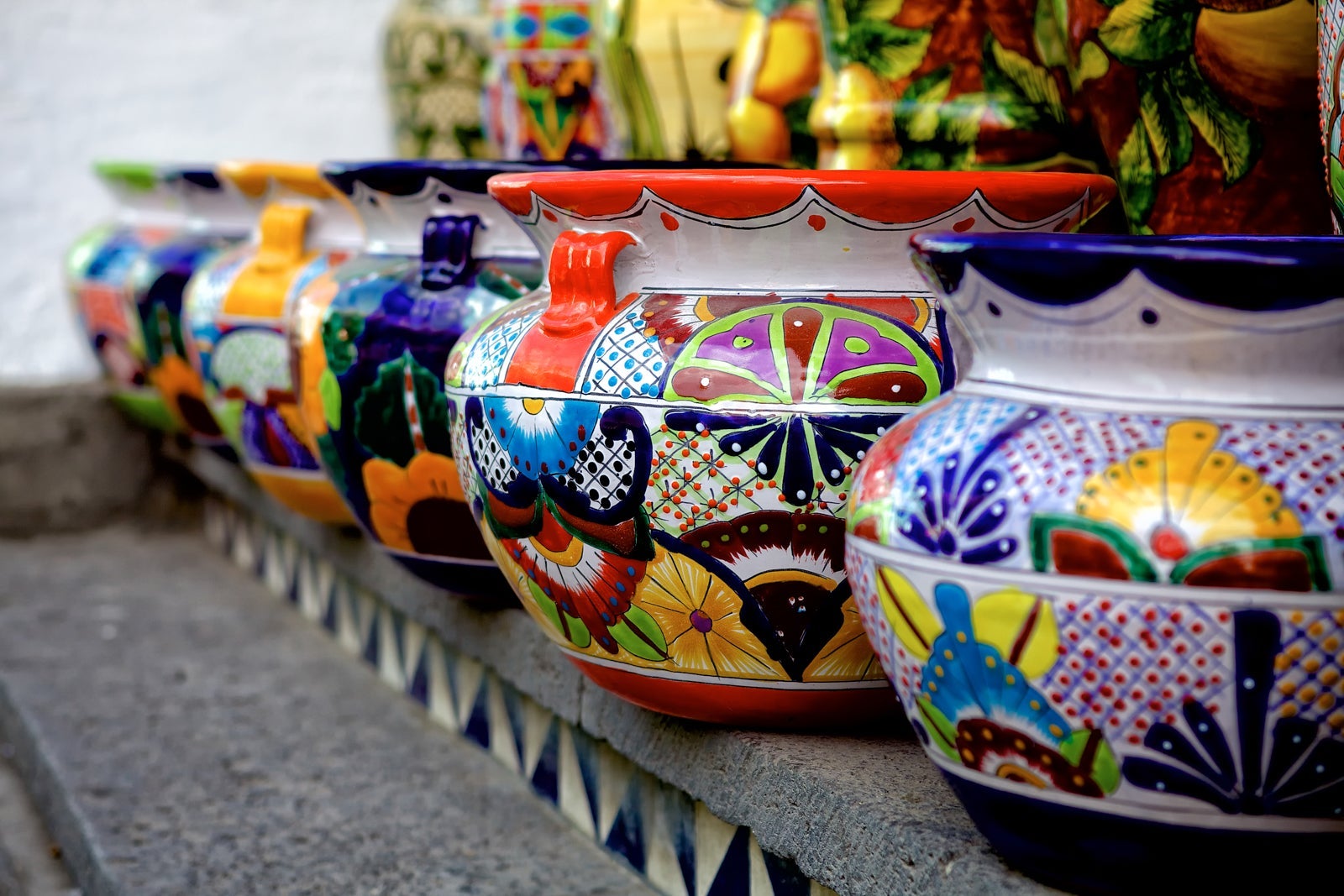 Talavera pottery in Puebla, Mexico. (Photo by marcviln / Getty Images)