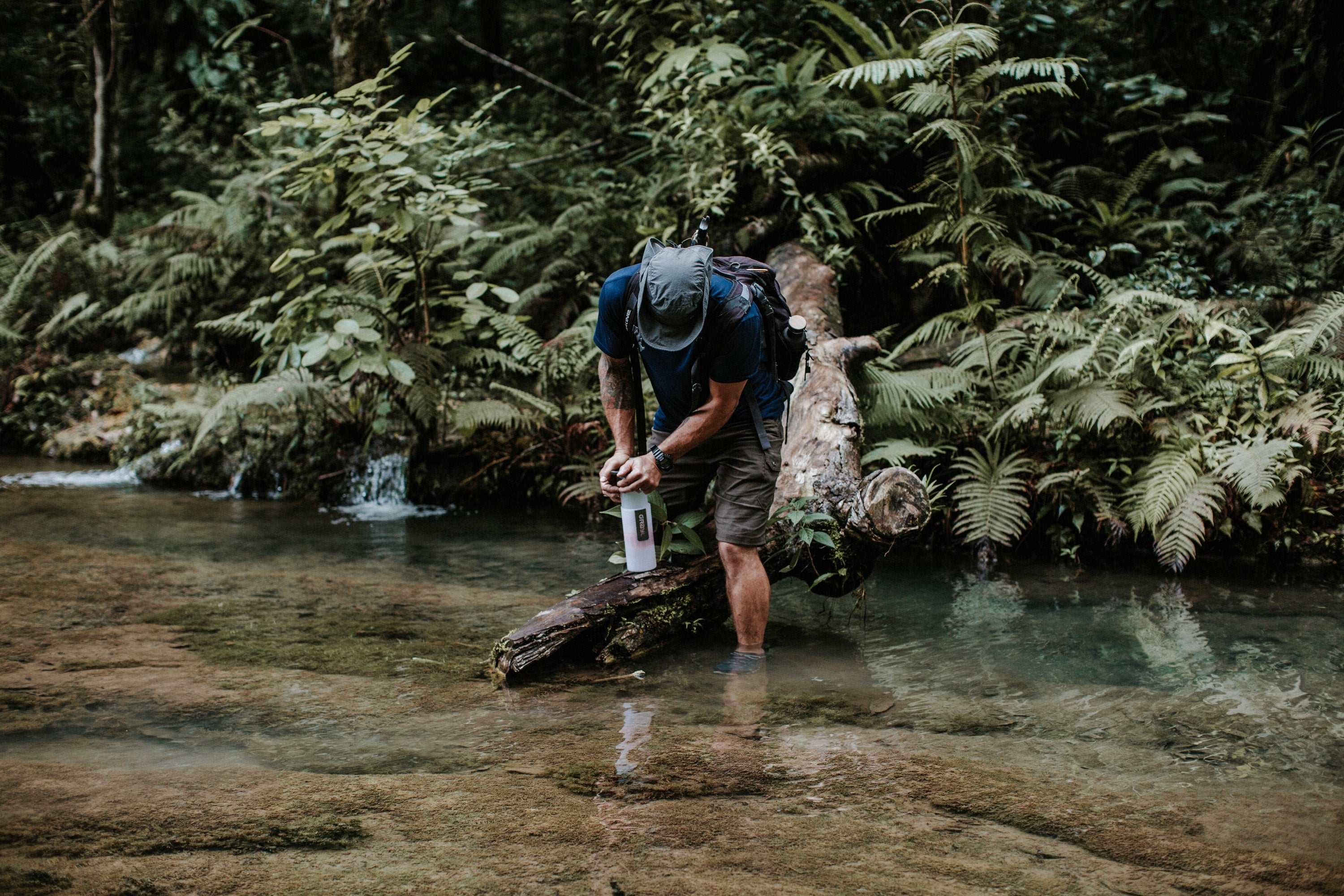 The GRAYL Geopress water bottle has a built-in water purifier. ( Photo courtesy of GRAYL Water Purifiers )