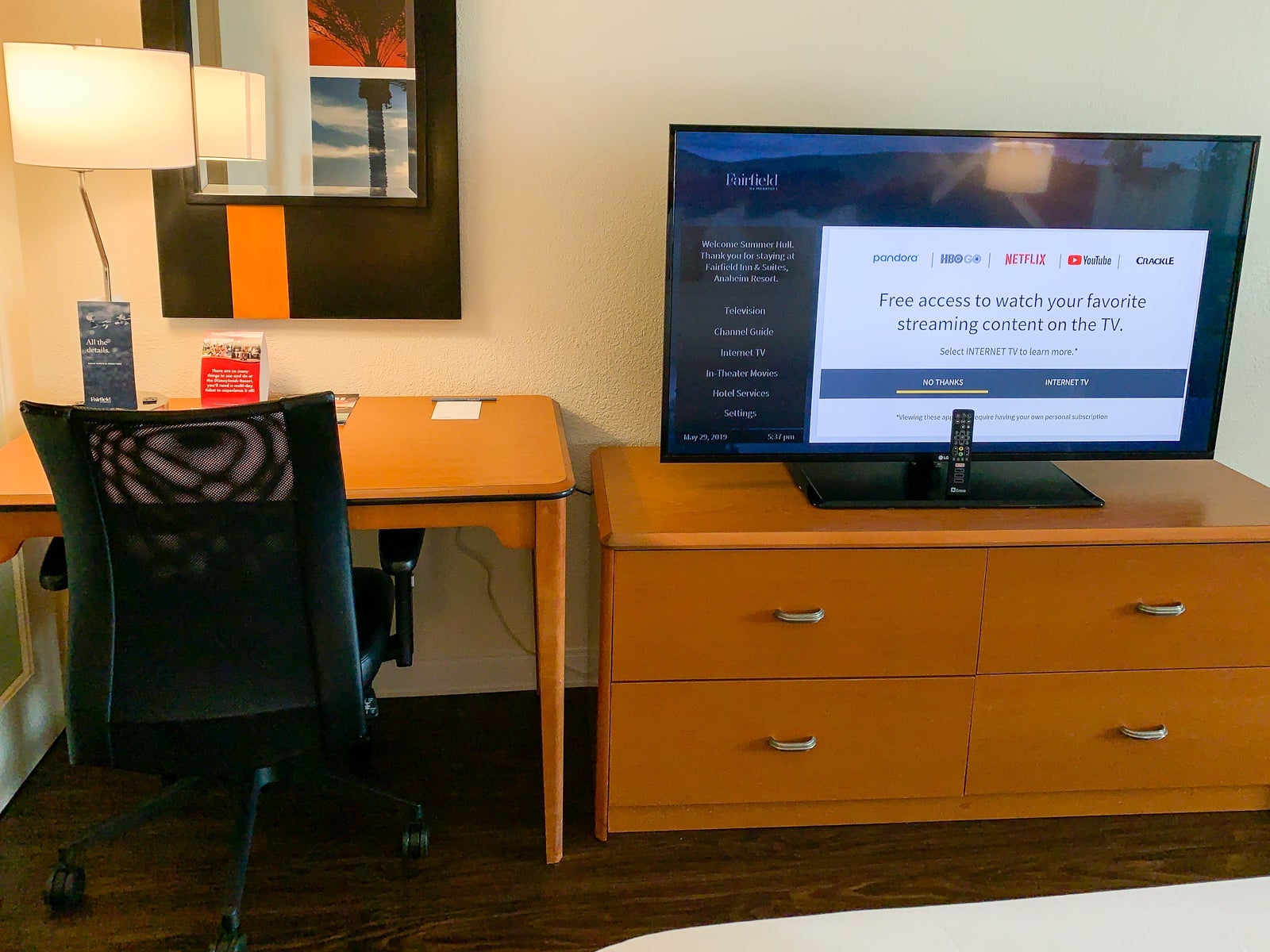 Fairfield Anaheim Disneyland TV