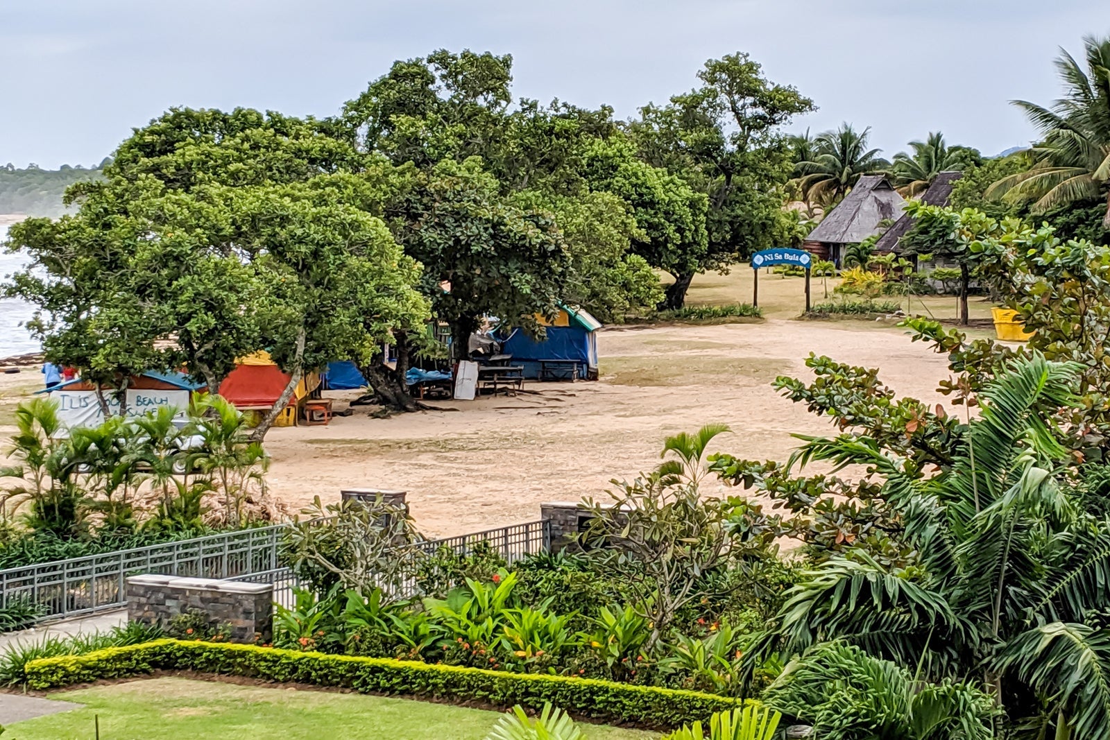 A small village is located right next to the resort's