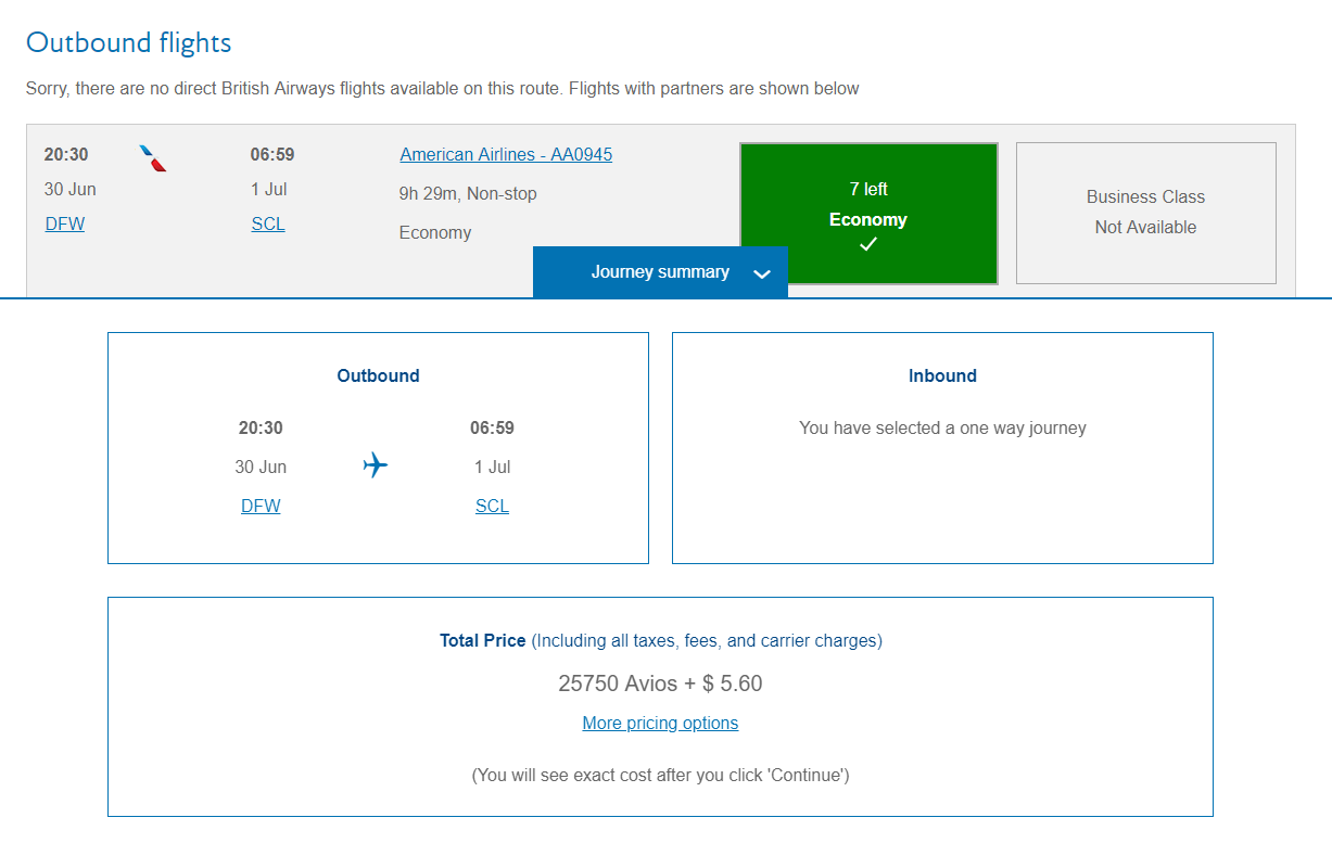 You can book the same AA flight with BA Avios for 4,250 miles less than AA.
