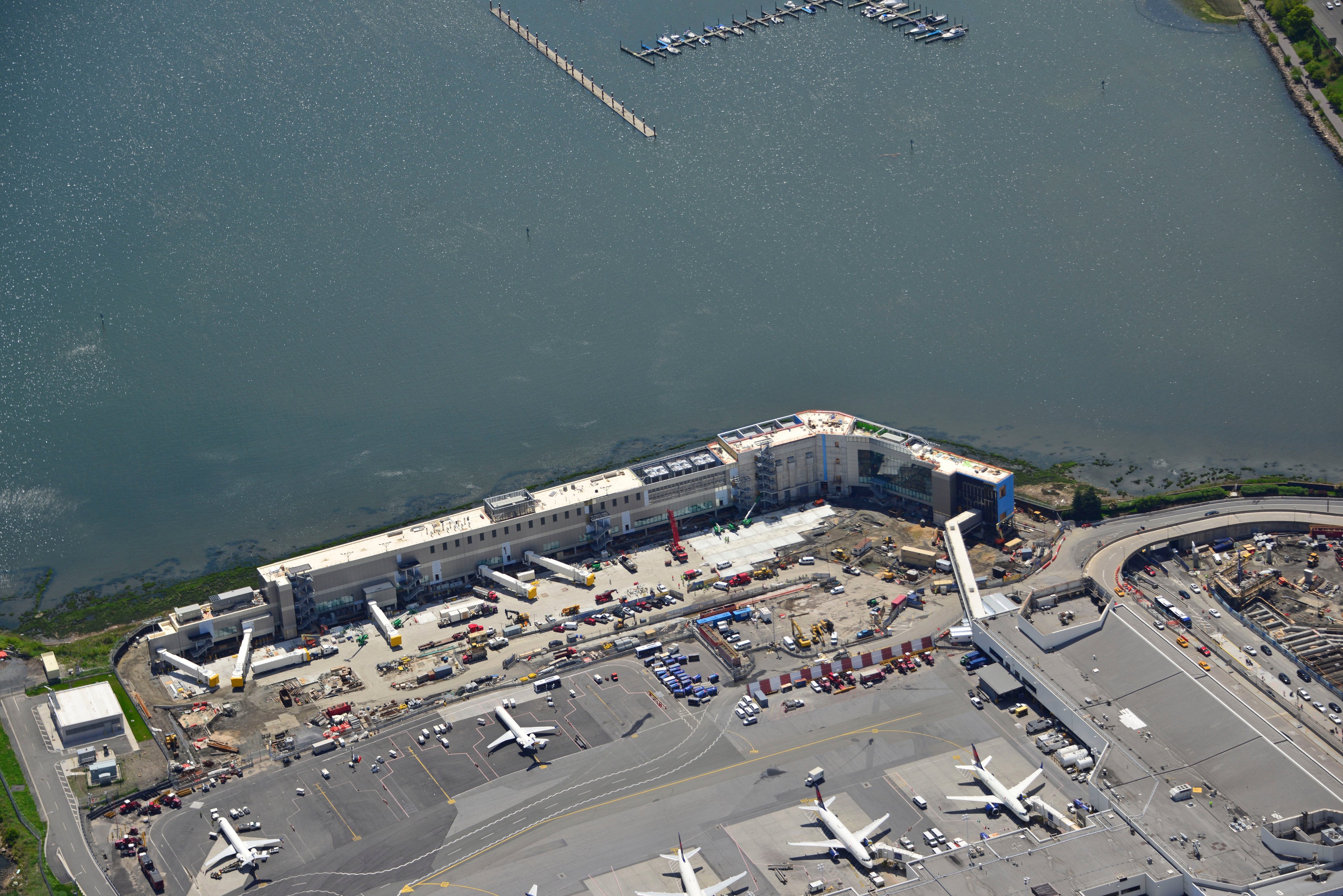 Construction of Delta Air Lines' new concourse G at New York LaGuardia airport. Courtesy of Delta Air Lines.