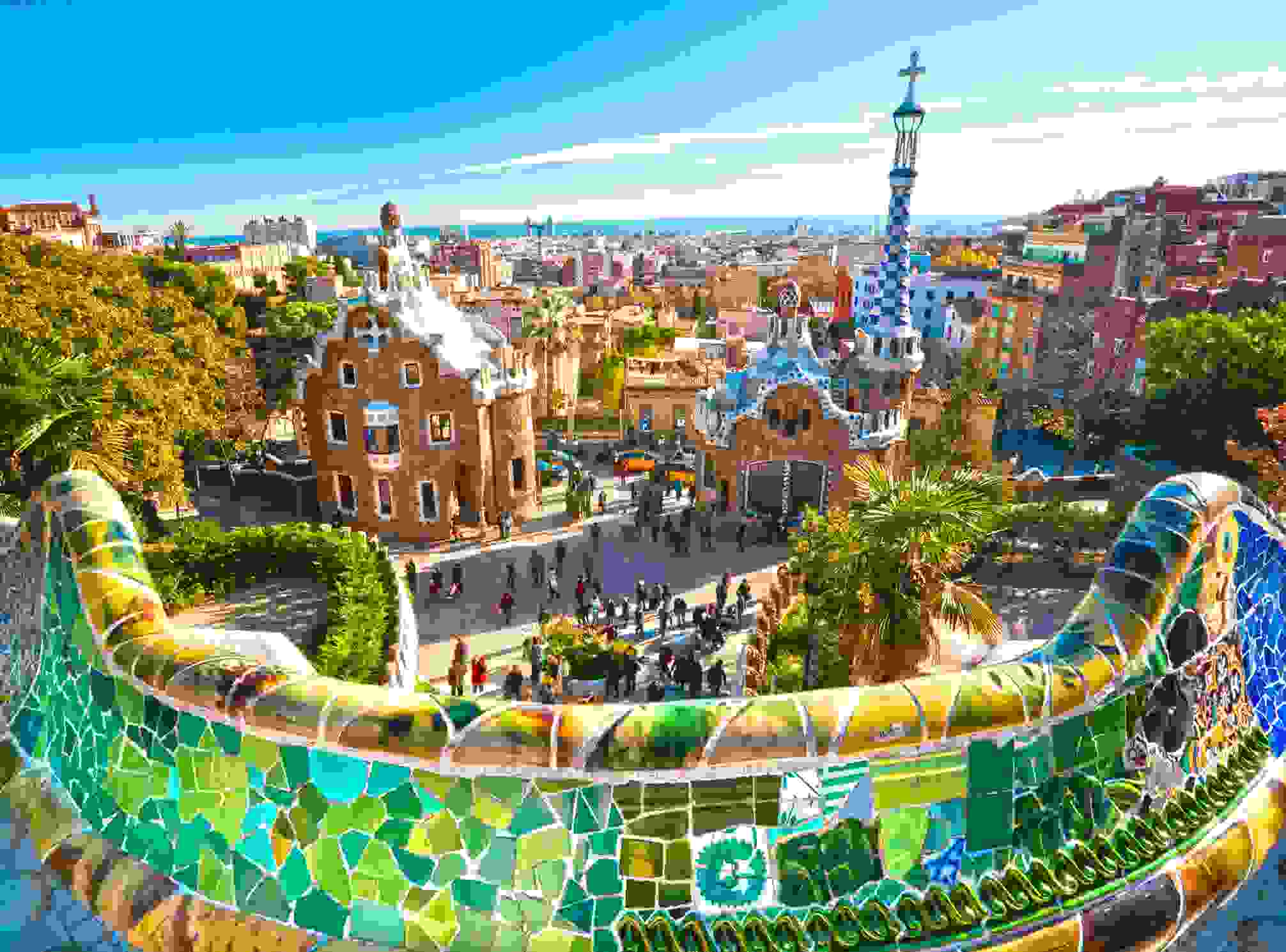 Park Guell in Barcelona, Spain. (Photo by MasterLu/Getty Images)