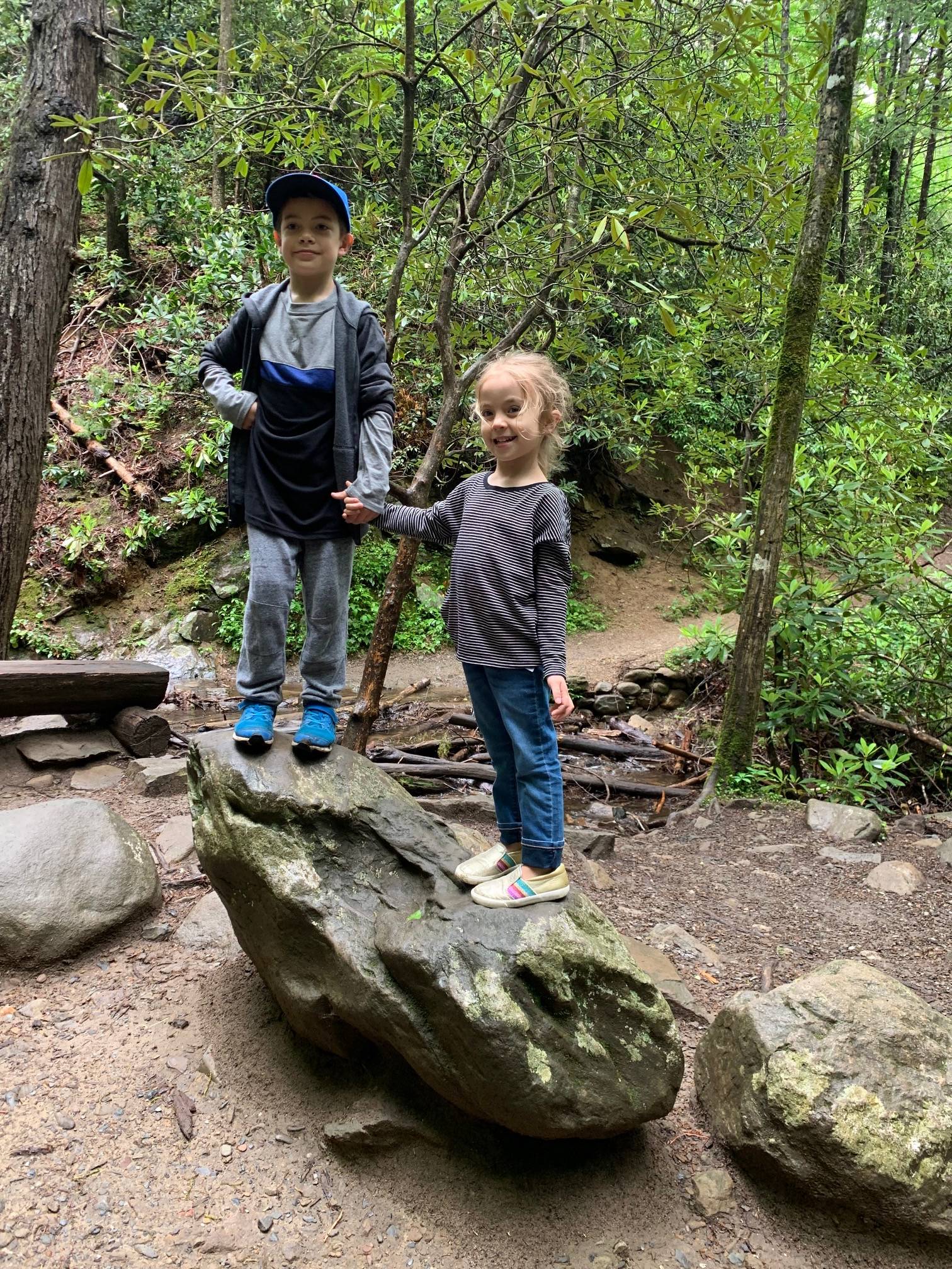 Great Smoky Mountains National Park hiking to Cataract Falls Timothy and Scarlett