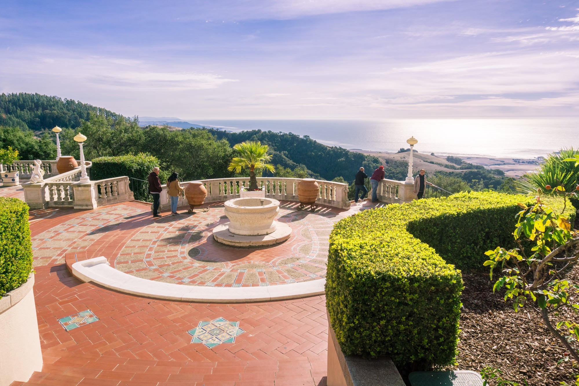 Hearst Castle view from plaza