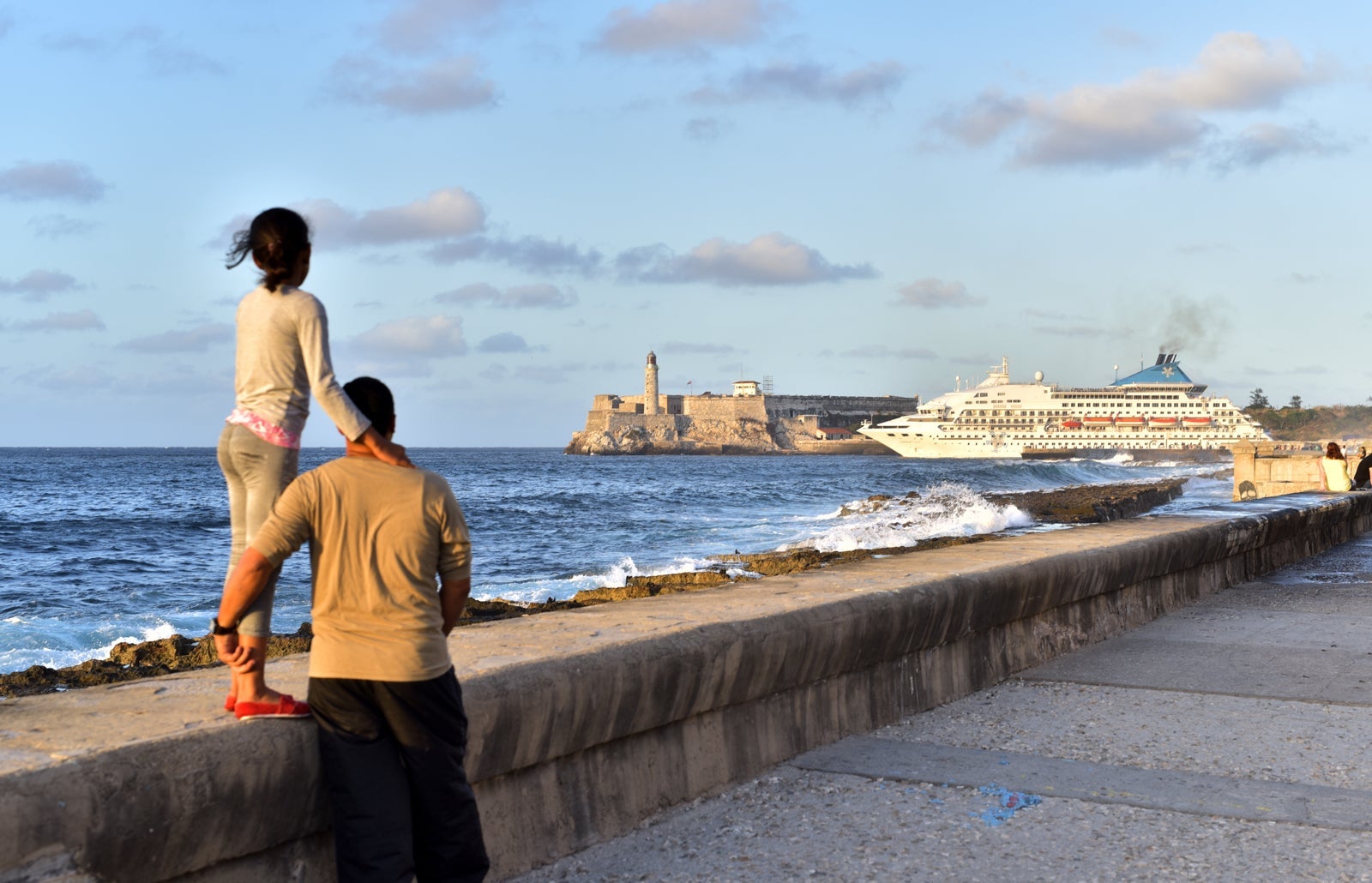 Cuba Cruise ship leaving Havana
