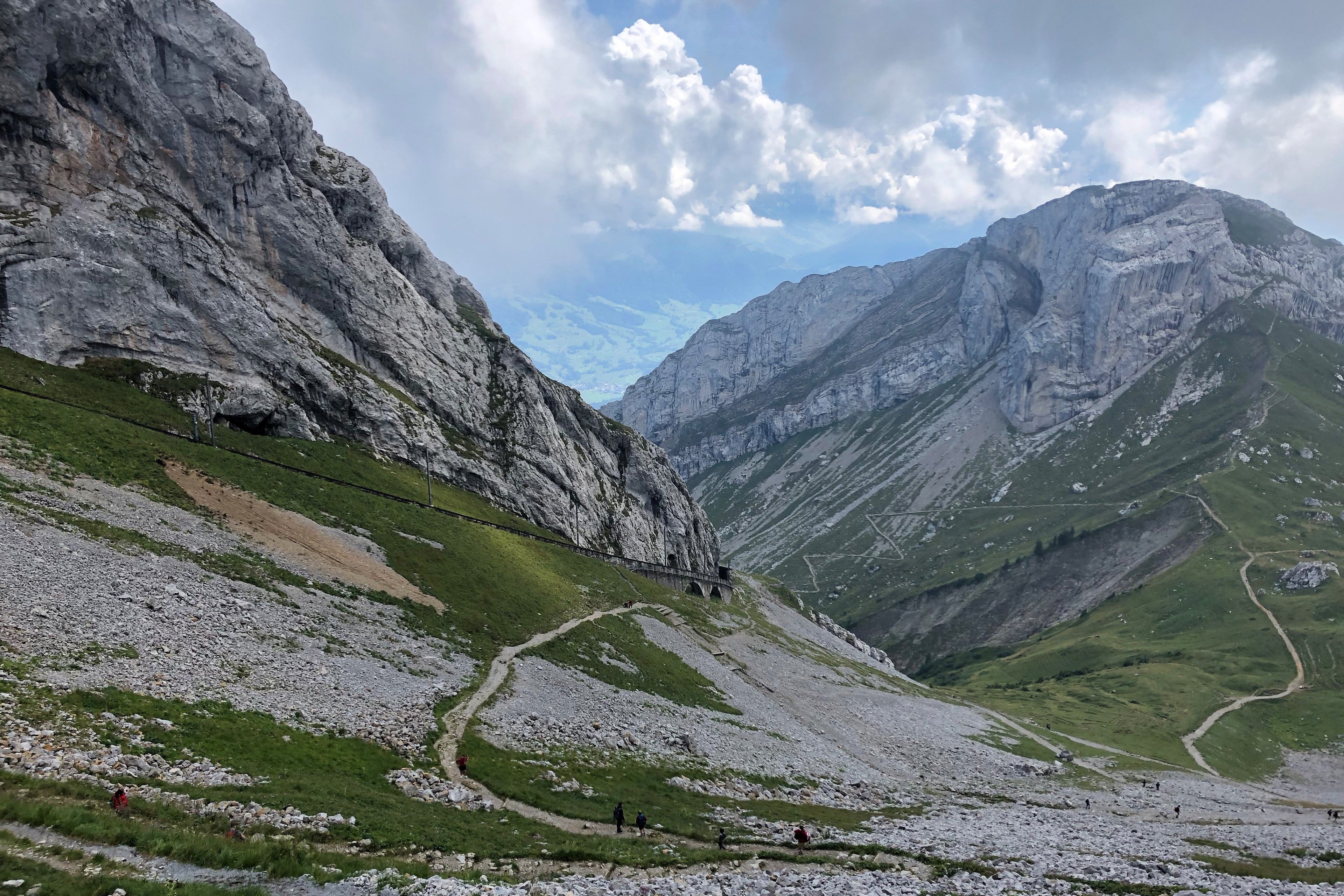 There are nonstop stunning views on the hike up Pilatus near Lucerne, Switzerland. (Photo by Brian Biros / The Points Guy)