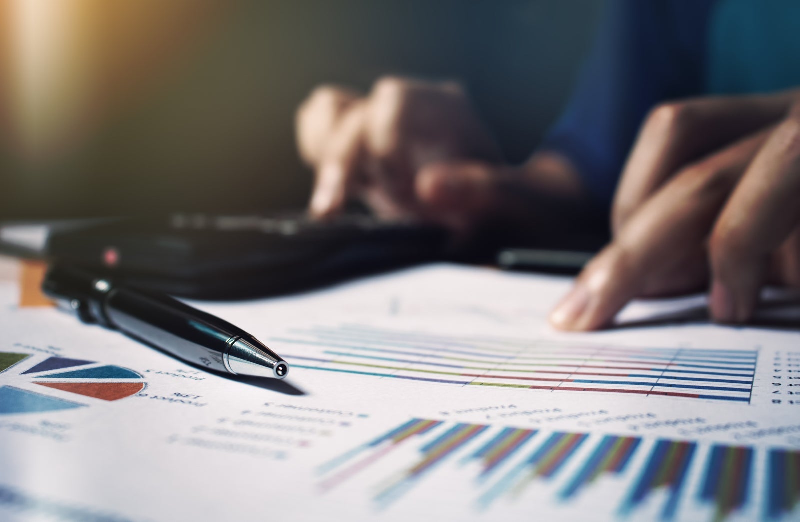 calculator pen expense reports