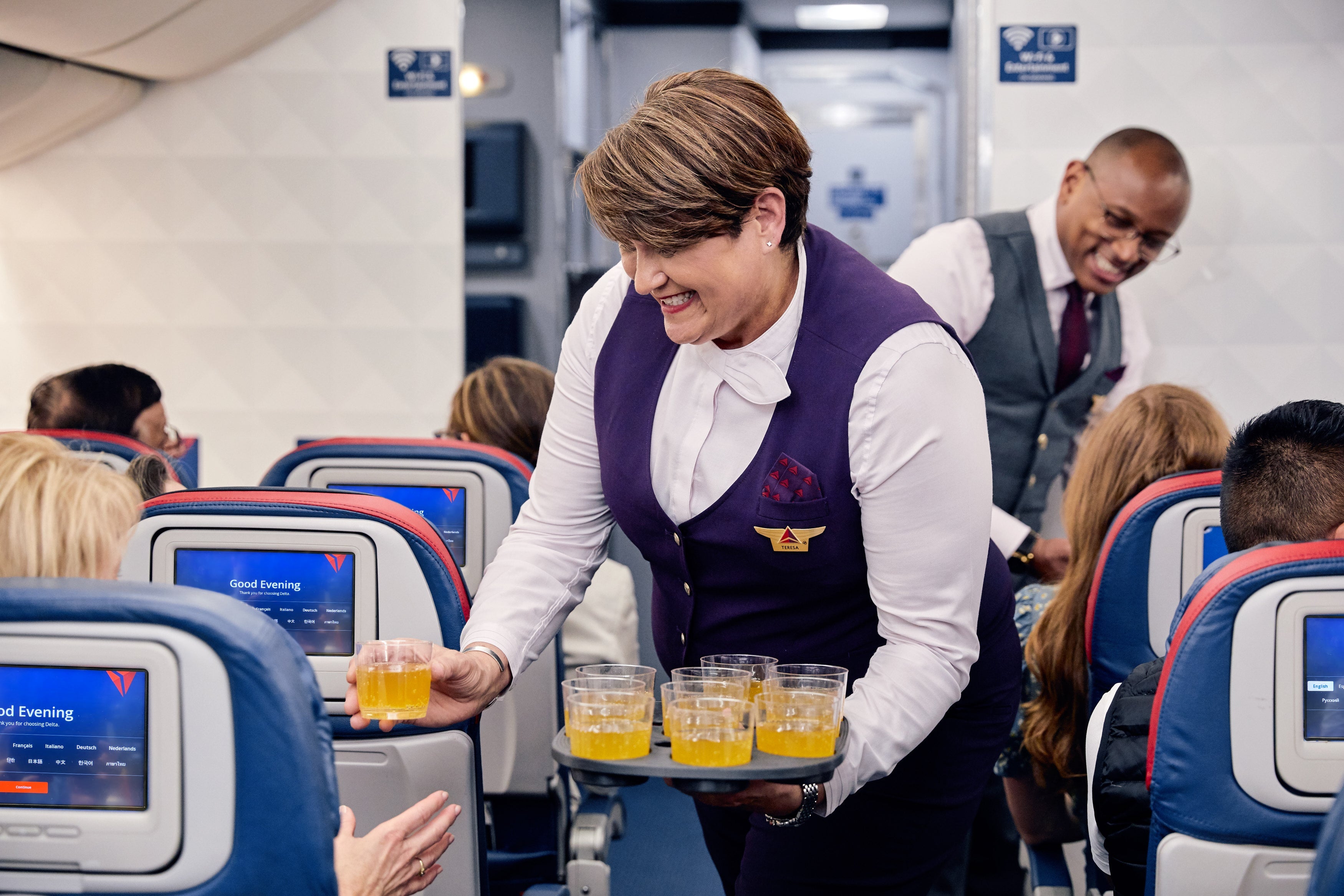 Welcome cocktails are no longer reserved for business class (Photo courtesy of Delta Air Lines)