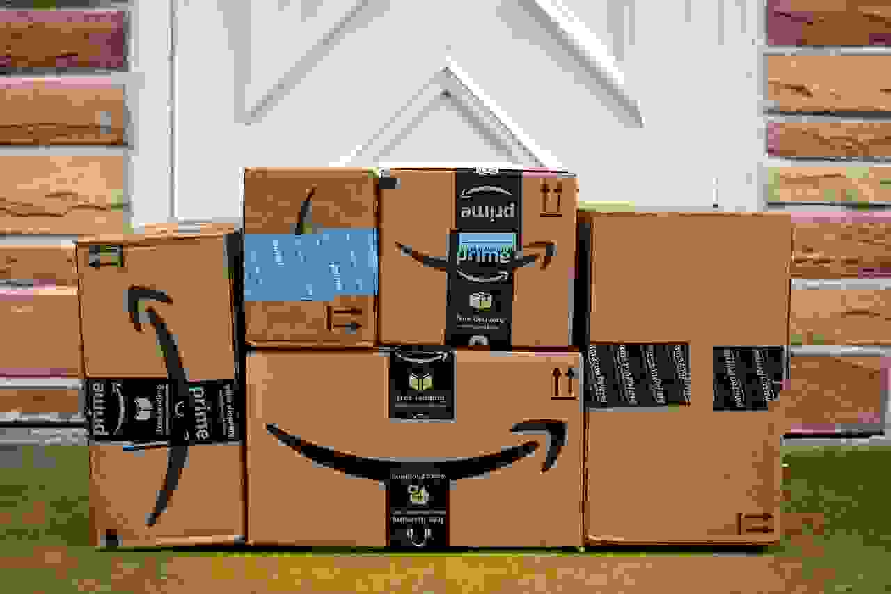 HAGERSTOWN, MD, USA - MAY 5, 2017: Image of an Amazon packages. Amazon is an online company and is the largest retailer in the world.