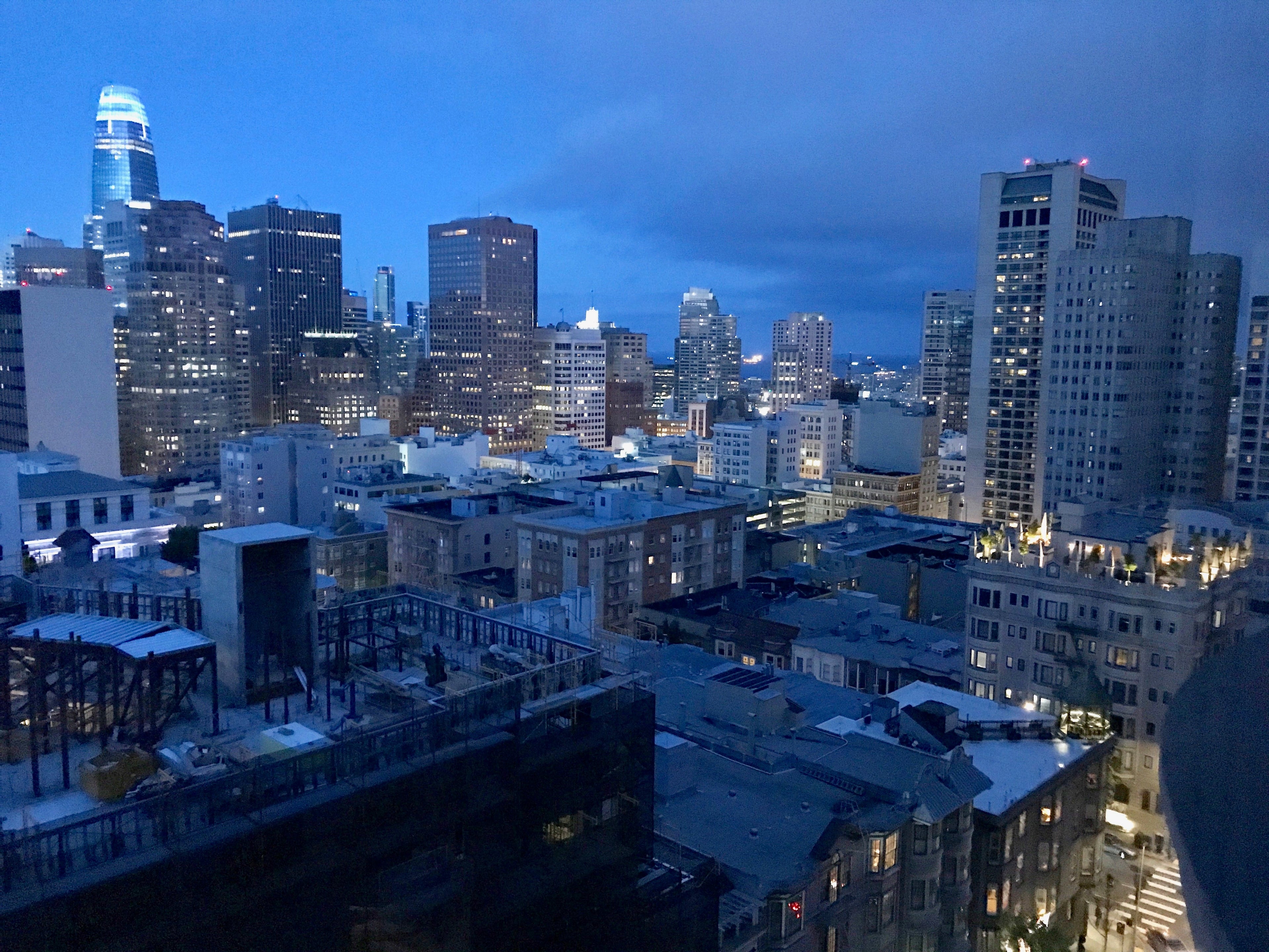 Amazing view from the Stanford Court Hotel atop Nob Hill in San Francisco