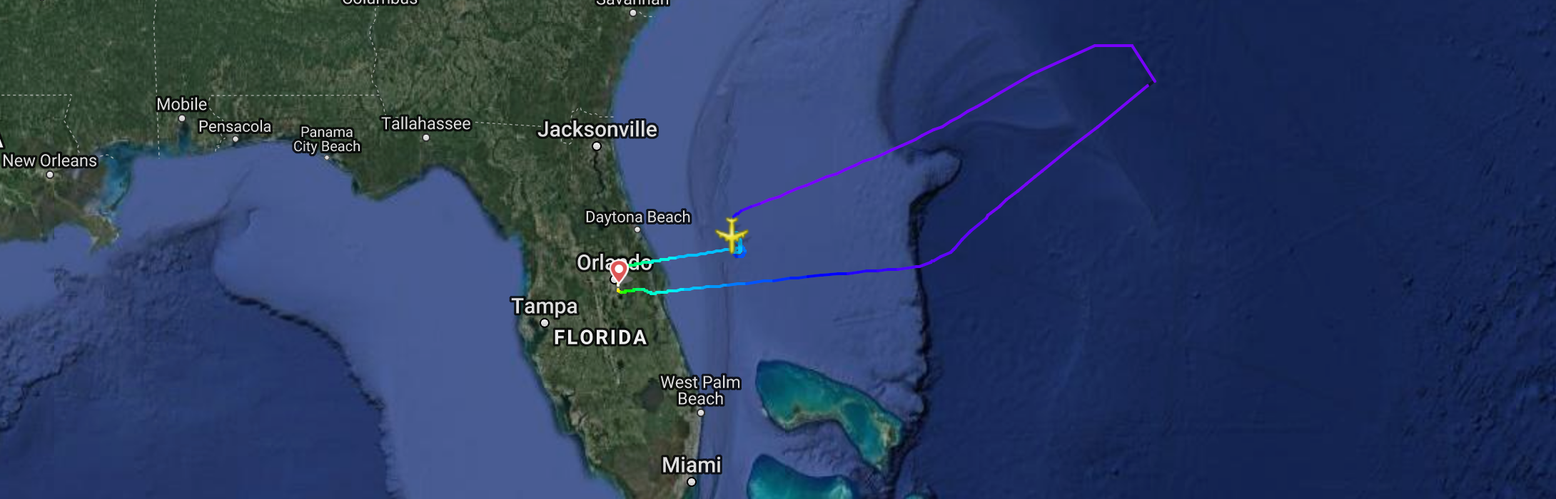 The flight path of Norwegian Air flight DI7508 (Image via Flightradar24)