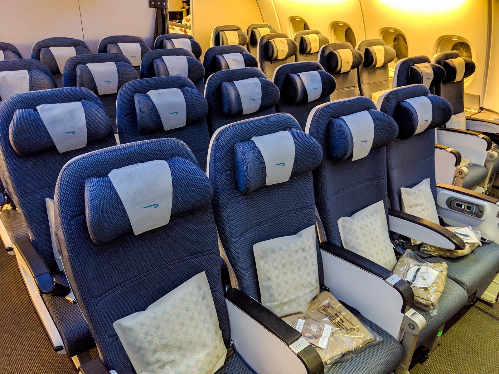 British Airways A380 economy upper deck. Photo courtesy Katie Genter.