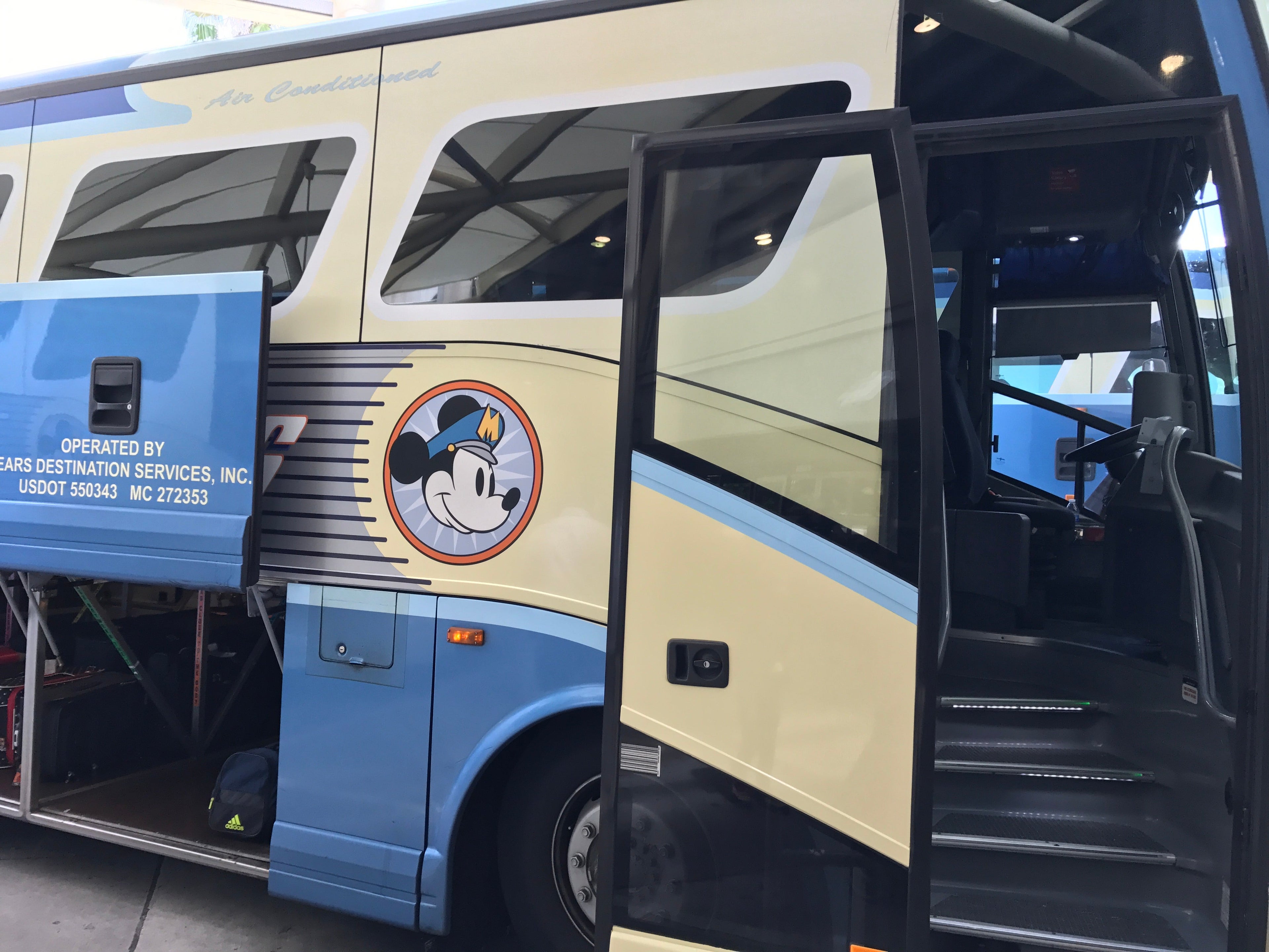 Disney's Magical Express Bus will whisk you to and from the airport (Summer Hull / The Points Guy)