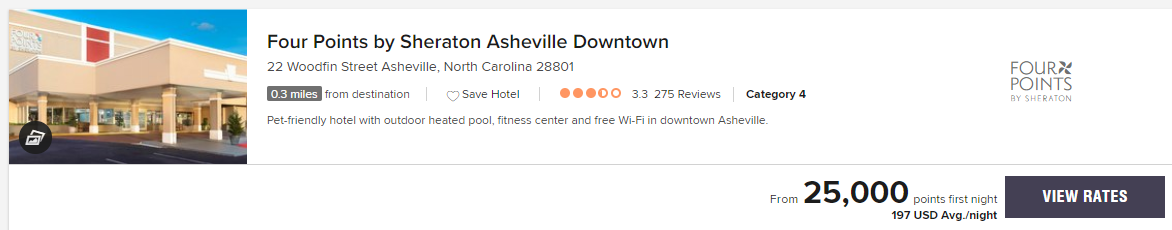 Four Points by Sheraton Asheville Downtown December 2019 prices