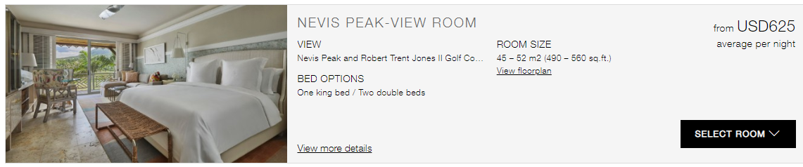 Four Seasons Resort - Nevis price June 20-27 2020