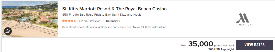 St. Kitts Marriott Resort & The Royal Beach Casino price June 20-27 2020