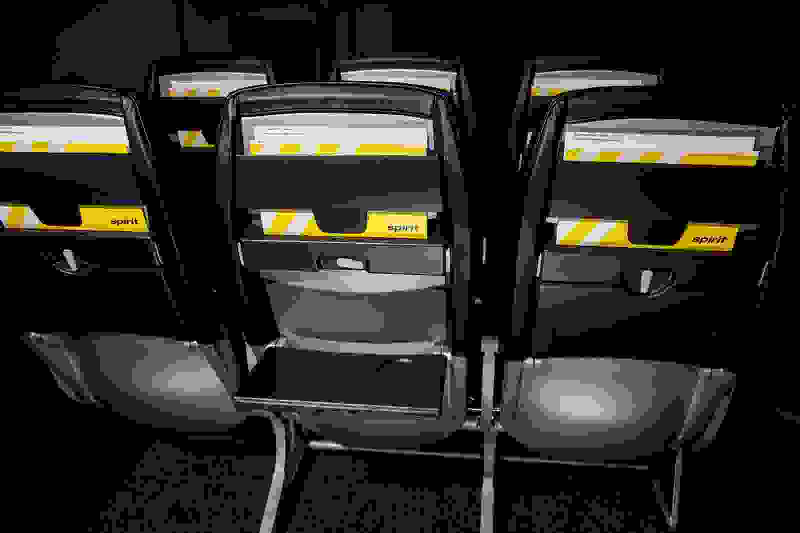 Spirit Airlines showed off its new seats in a demonstration in Los Angeles on Sept. 9, 2019. (Photo by Patrick Fallon/The Points Guy)