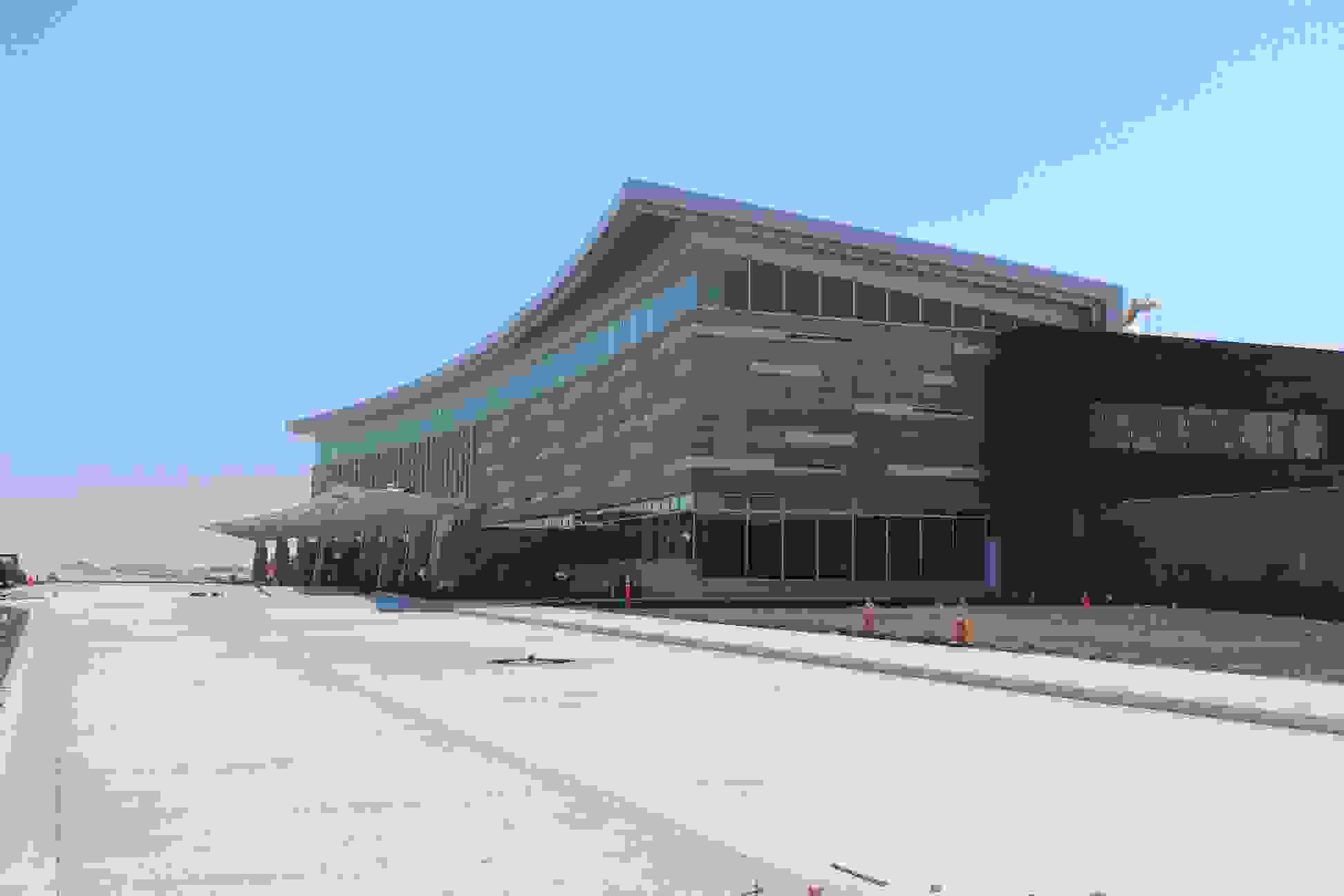 Construction of the terminal at the new Williston Basin International Airport that opens on Oct. 10. (Photo courtesy of Williston Basin International Airport)