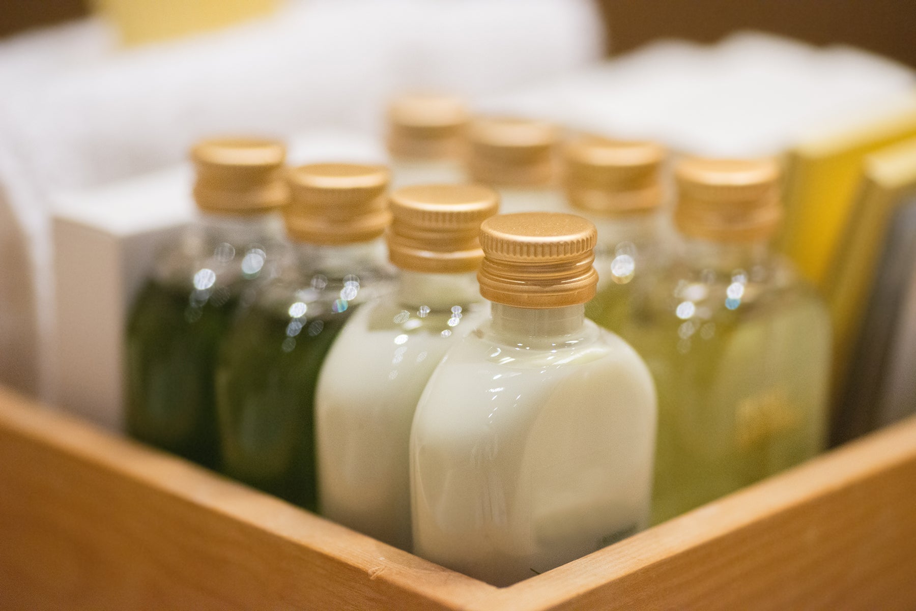 toiletry bottles - shampoo - conditioner
