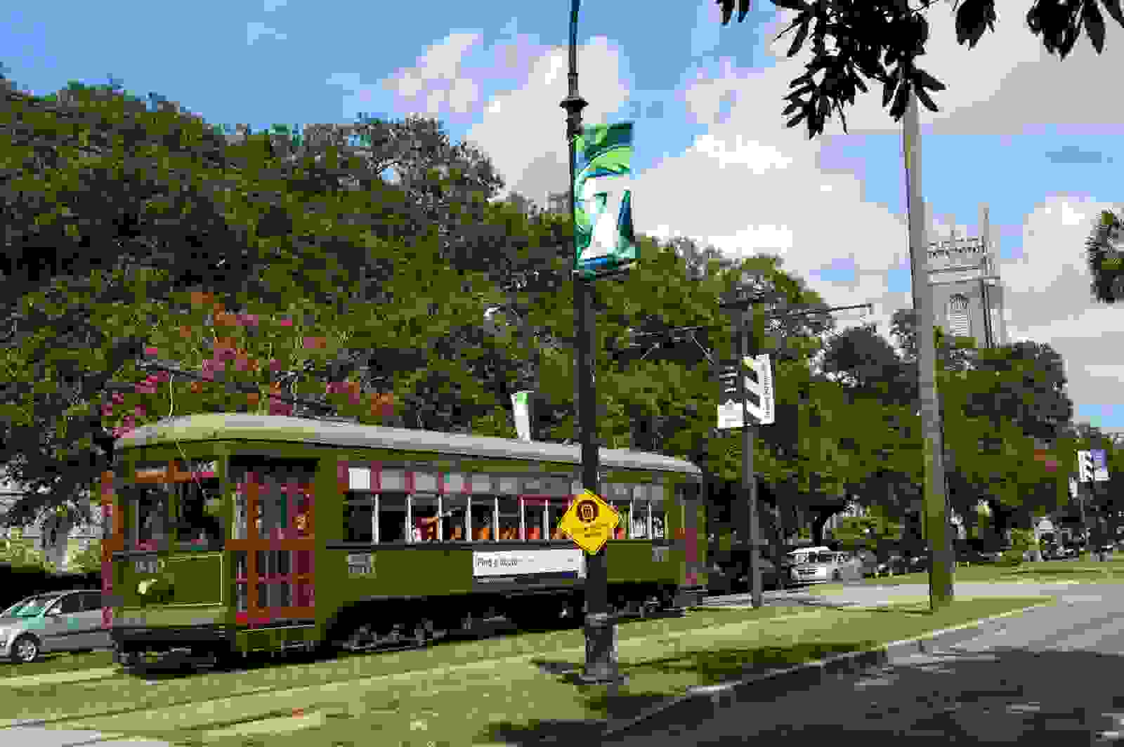 The St. Charles Avenue streetcar. (Photo by JWLouisiana/Getty Images)