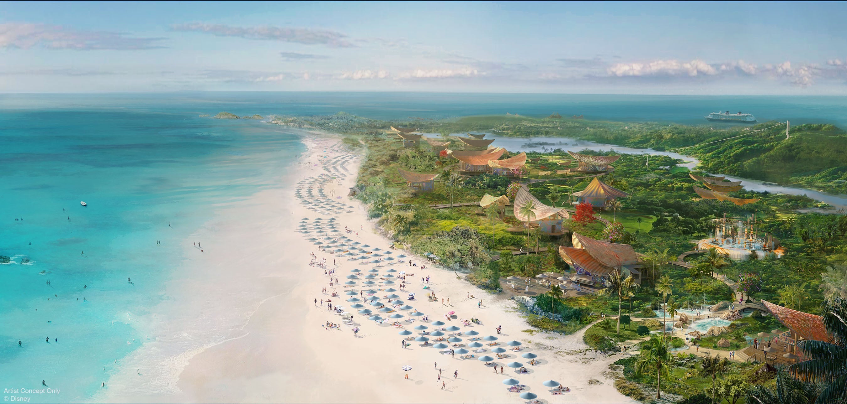 Disney is building a new signature island experience on Eleuthera at a place called Lighthouse Point. (Photo courtesy of Disney Cruise Line)