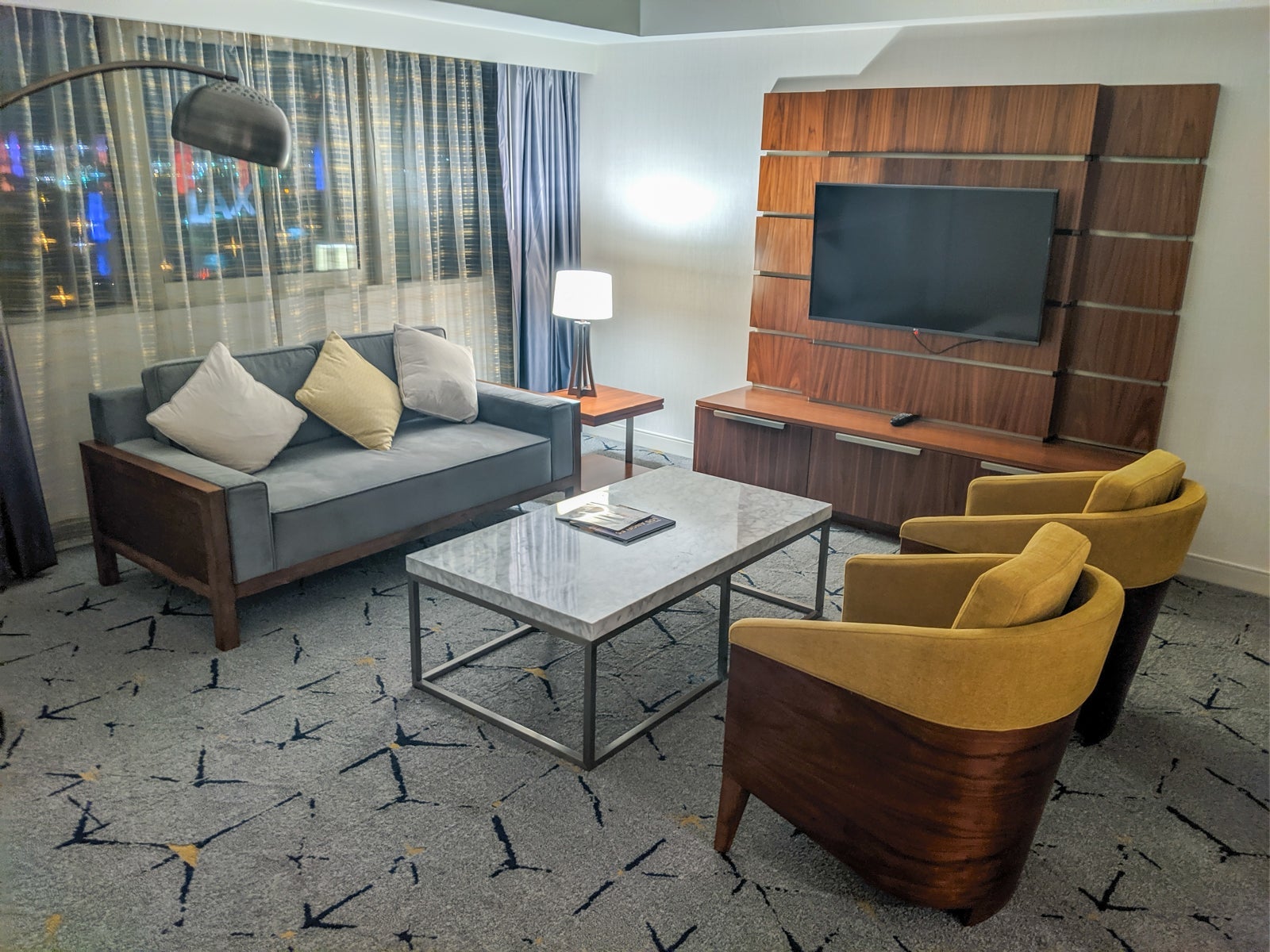 The sitting area of a suite that Katie and I received in May 2019. (Photo by JT Genter/The Points Guy)