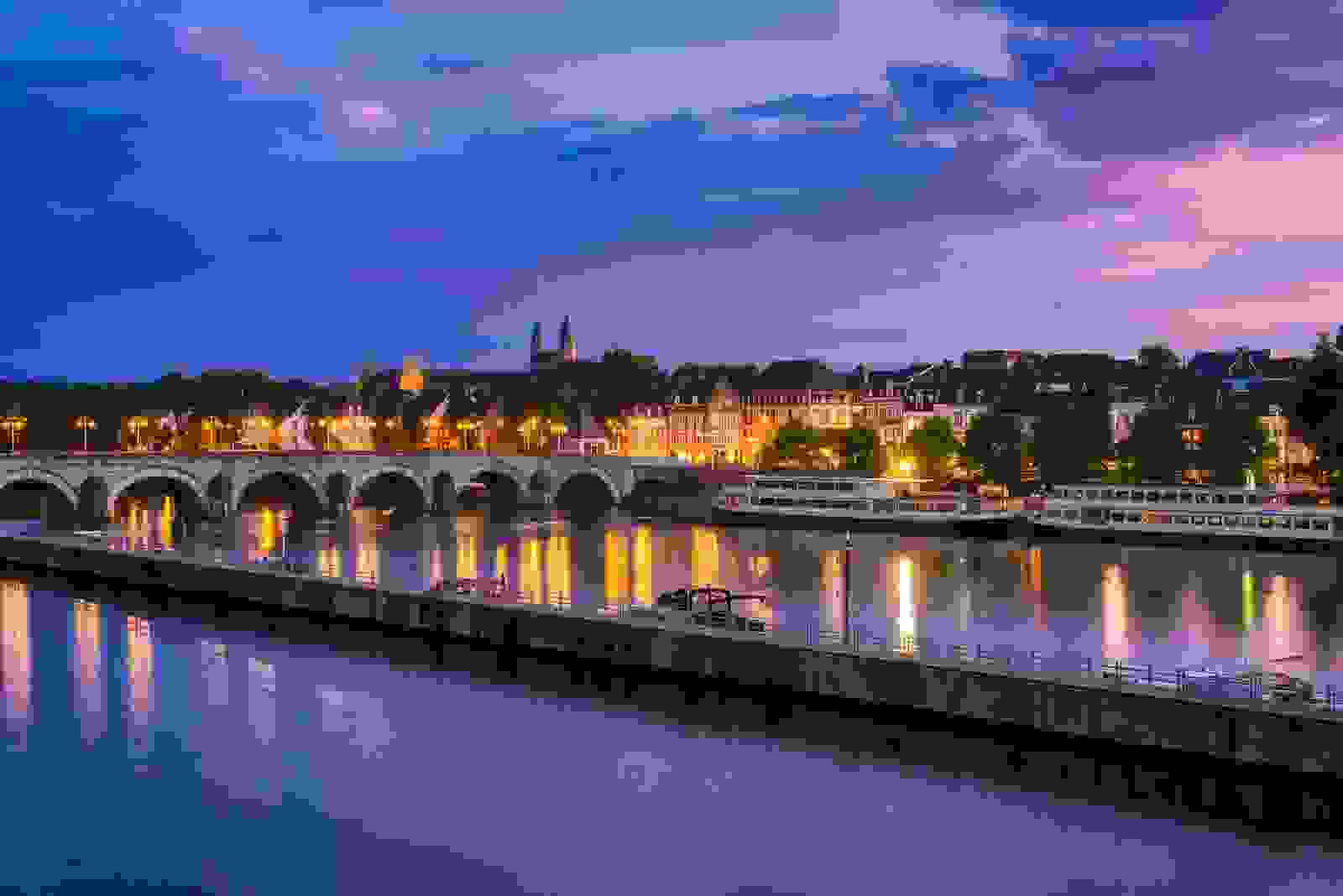 Maastricht Netherlands and the Maas River. (Photo by Allard1/Getty Images)