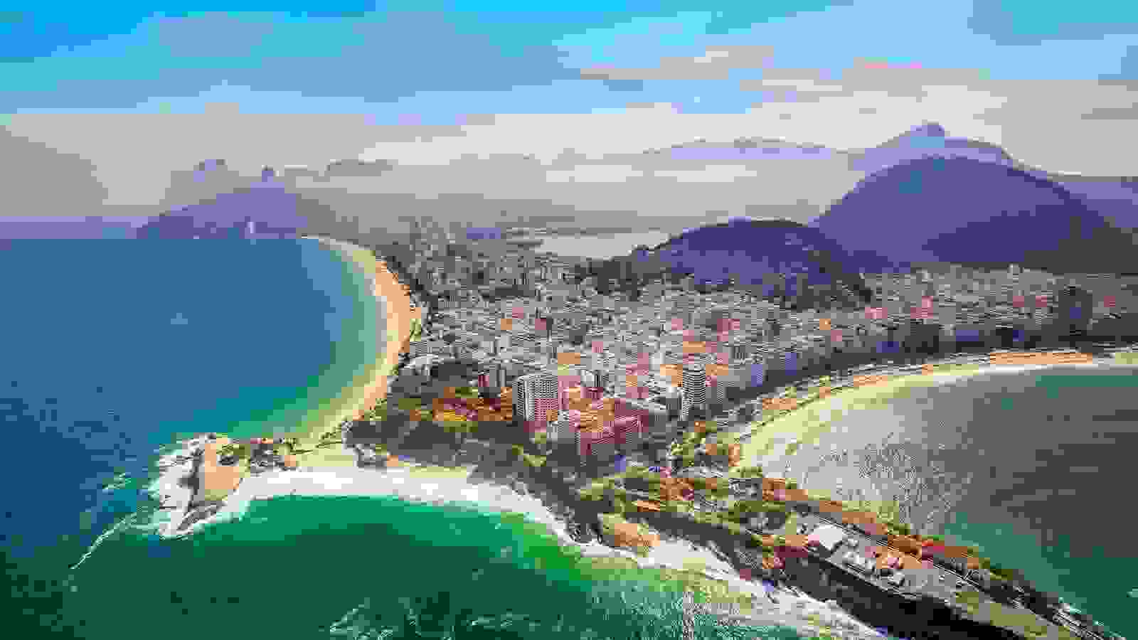 Copacabana Beach and Ipanema beach in Rio de Janeiro. (Photo by f11photo/Getty Images)