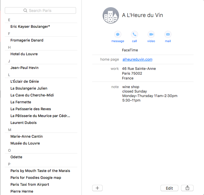 Create a group in your contacts manager and name it for your upcoming trip.