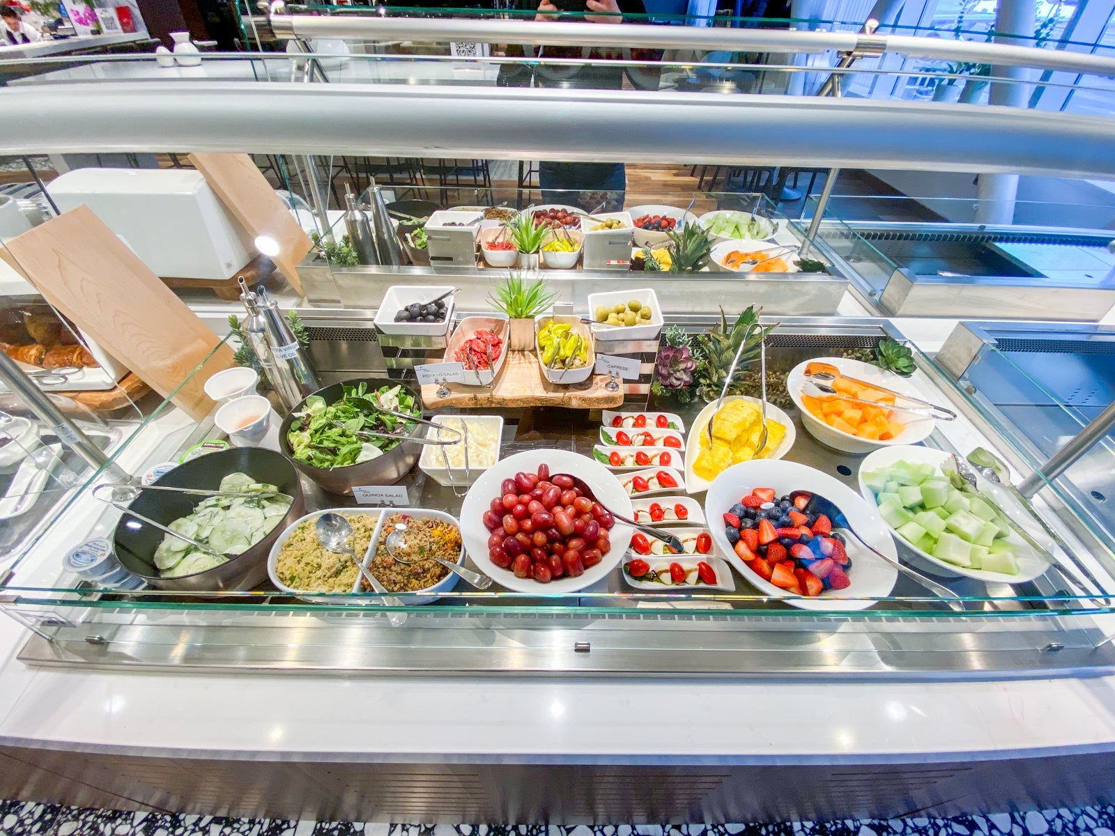 cold food items on a buffet