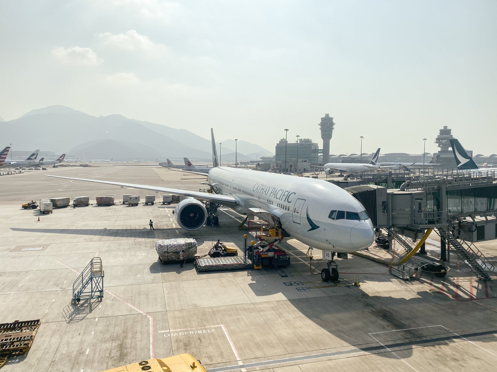 A Cathay Pacific Boeing 777. (Photo by Emily McNutt/The Points Guy)