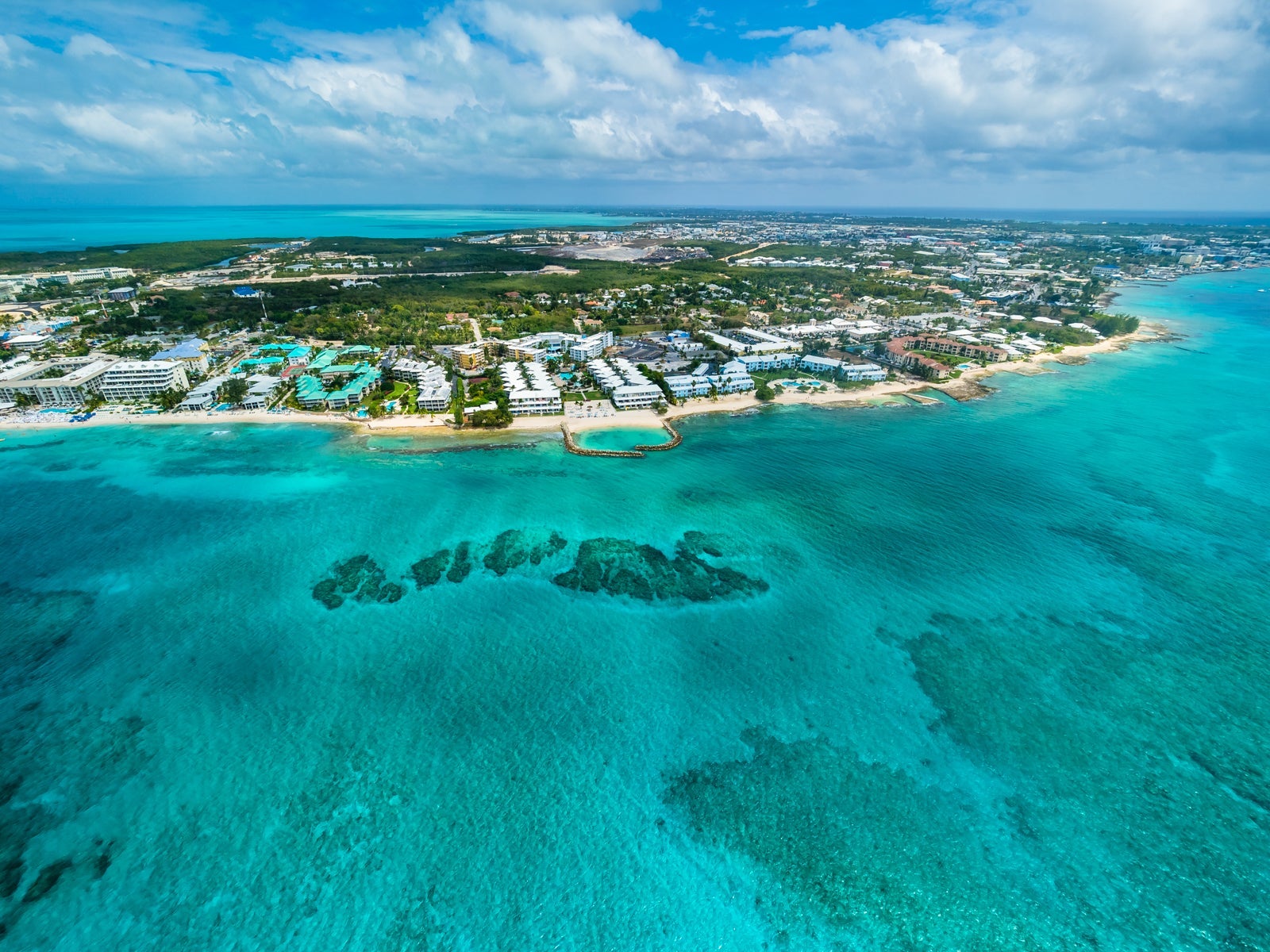 Cayman Islands aerial view