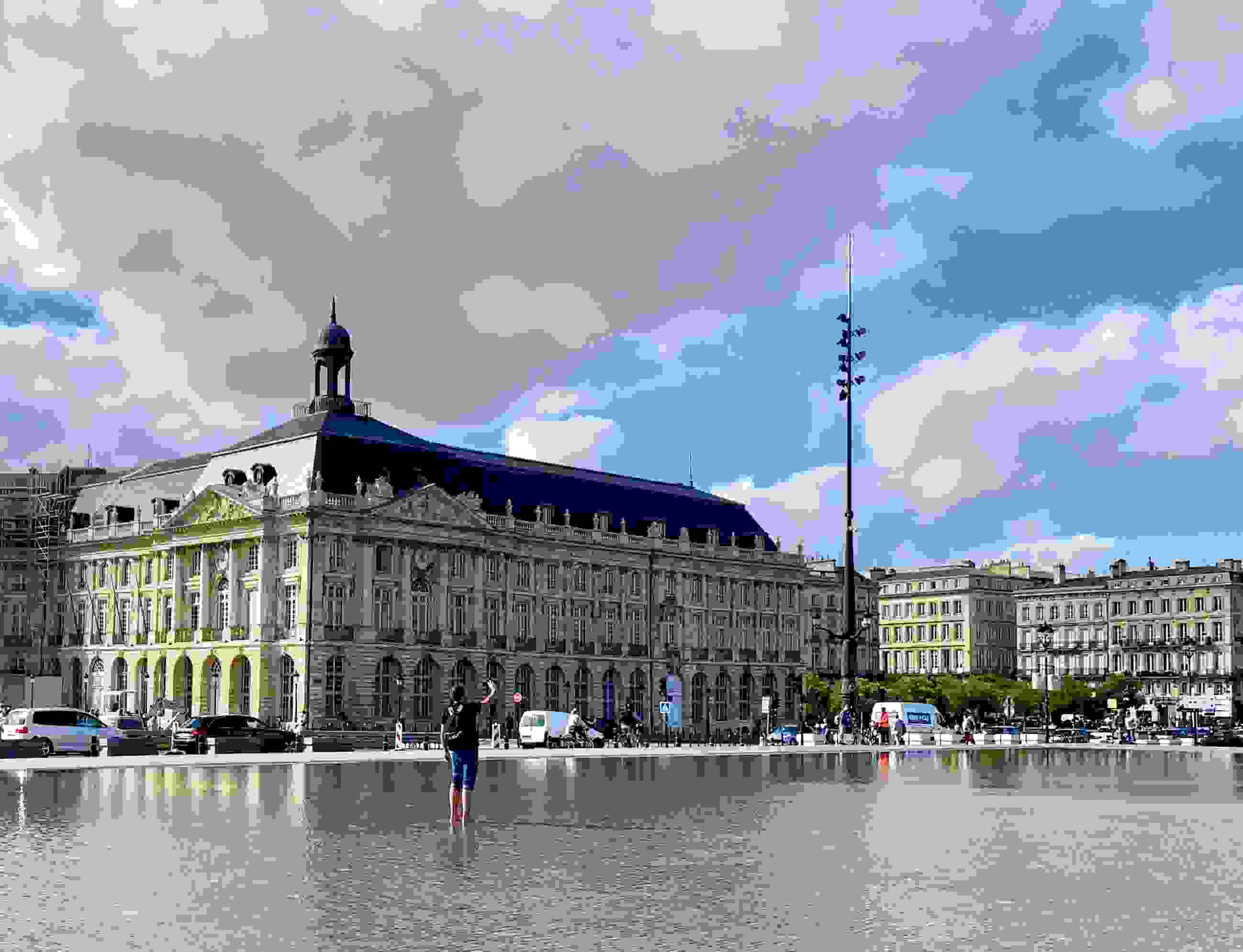 Bordeaux's reflecting pool is the largest in the world, and a popular place for selfies. Photo: Melanie Haiken