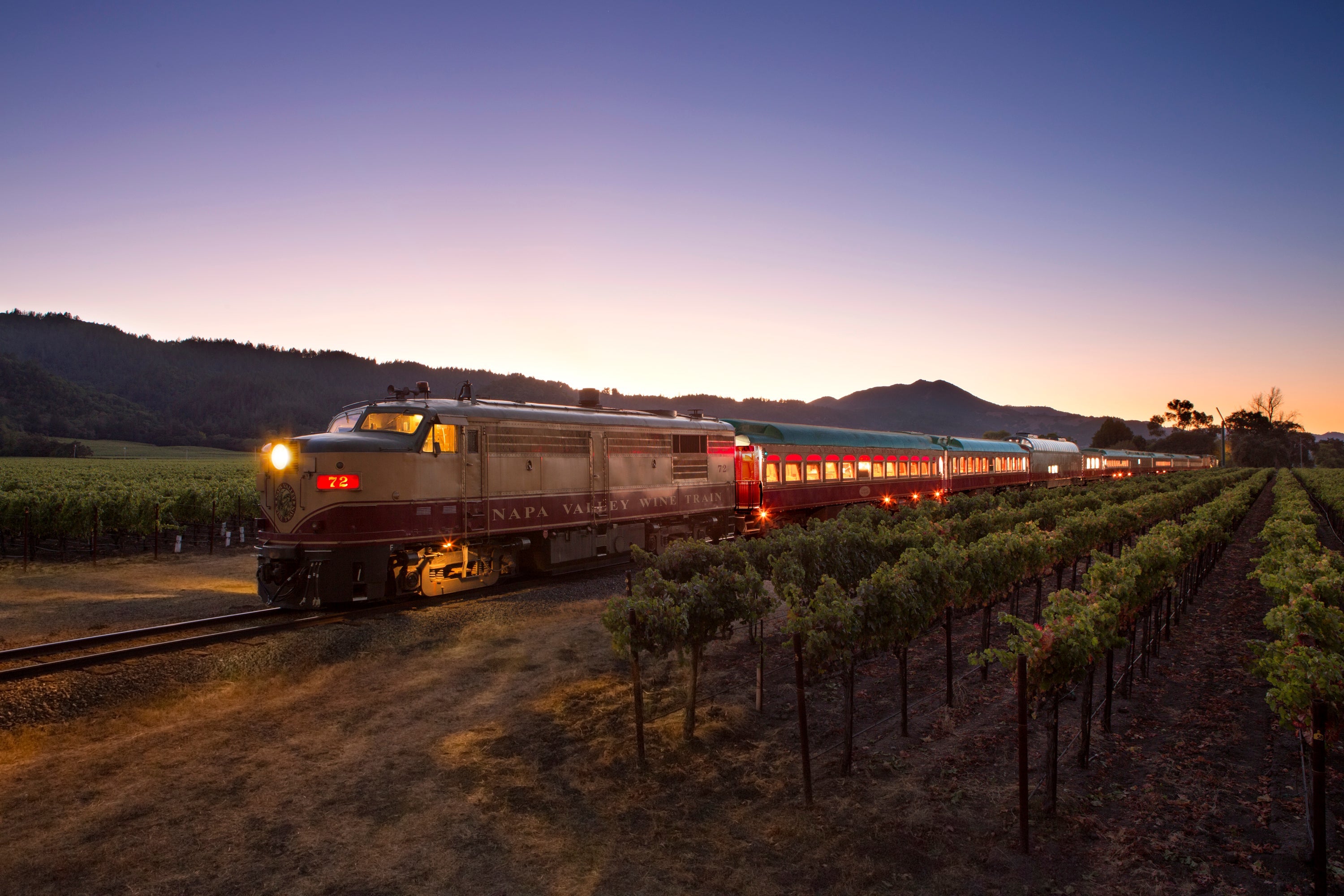 The Napa Wine Train makes it easy to taste car-free, and without a designated driver. Photo: Wine Train / Glodow-Nead