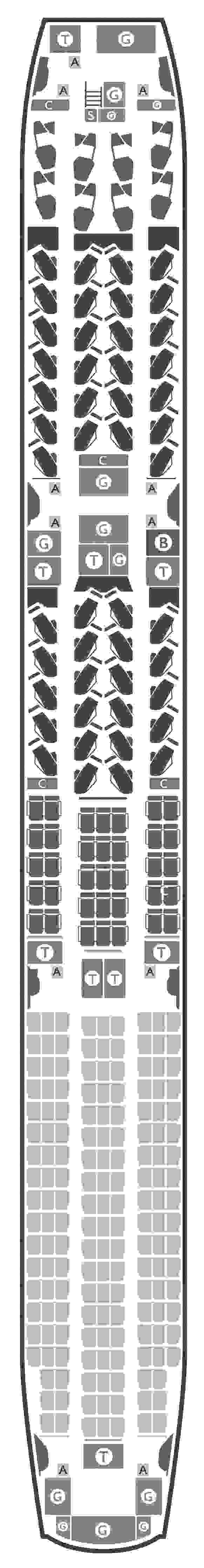 British Airways 787-10 seat map (Courtesy of British Airways)