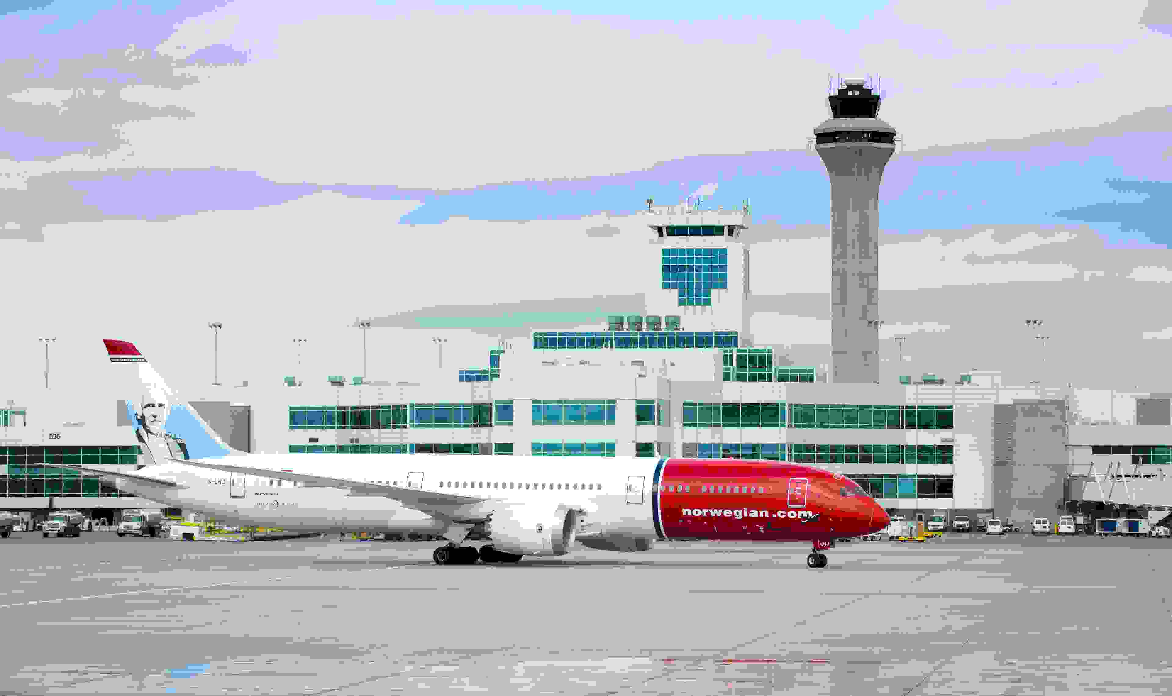 A Norwegian Air 787-9 at Denver International Airport. (Photo courtesy of Denver International Airport)