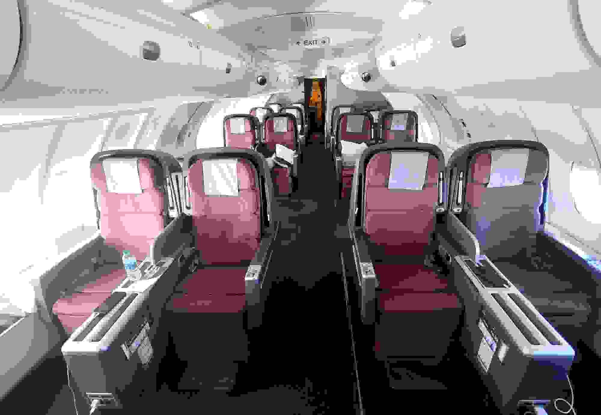 The upper deck on a Qantas Boeing 747-400 (Photo by Alberto Riva/The Points Guy)