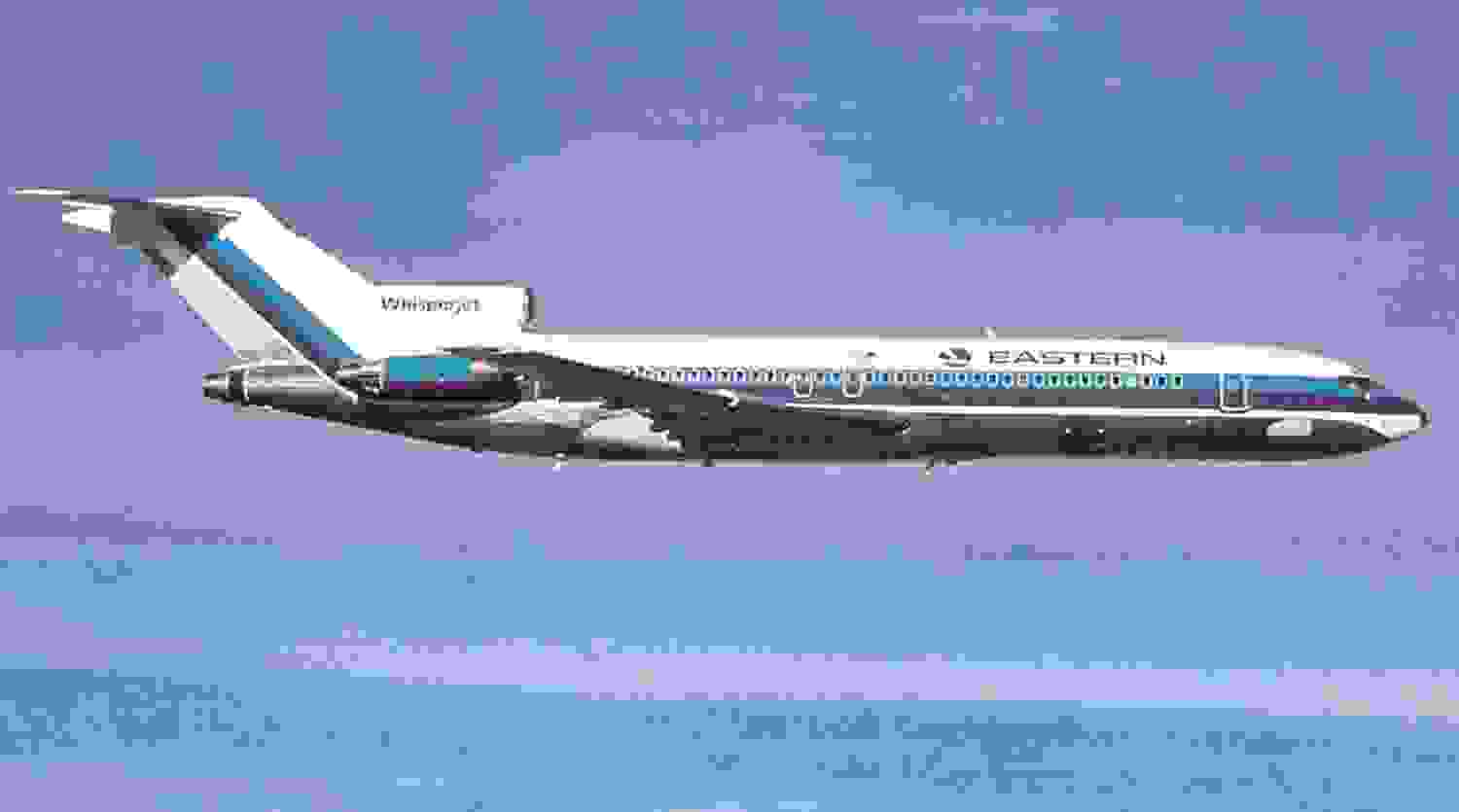 Few paint jobs were prettier than Eastern's mid-1970s scheme, displayed here on a 727.