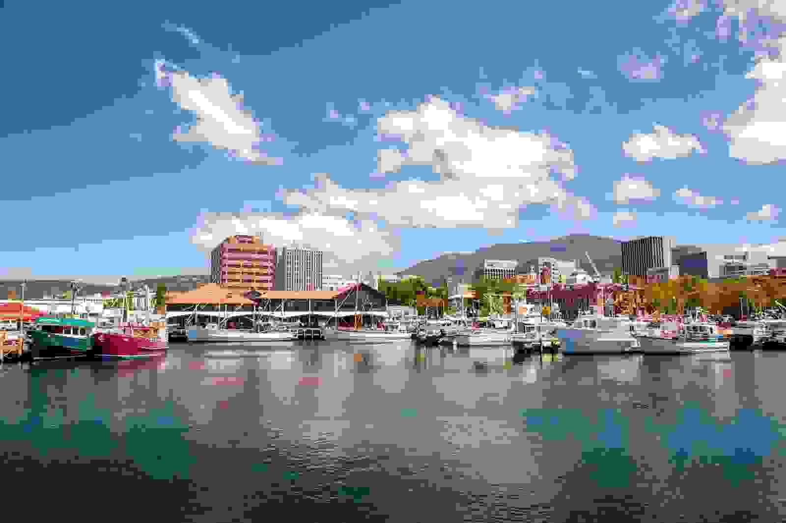 The city of Hobart and Mount Wellington. (Photo by Leisa Tyler/LightRocket/Getty Images)