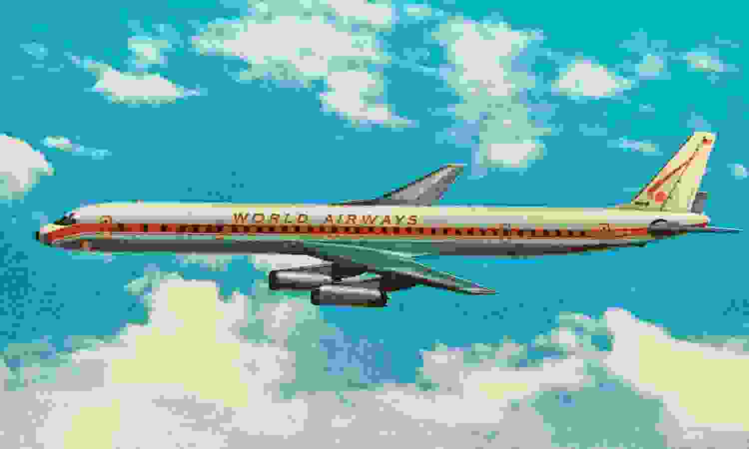 A World Airways DC-8 Series 60.