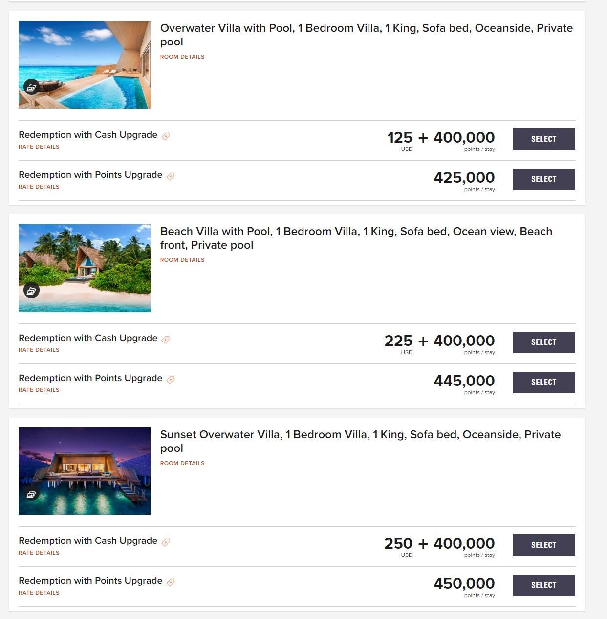 st regis maldives pricing