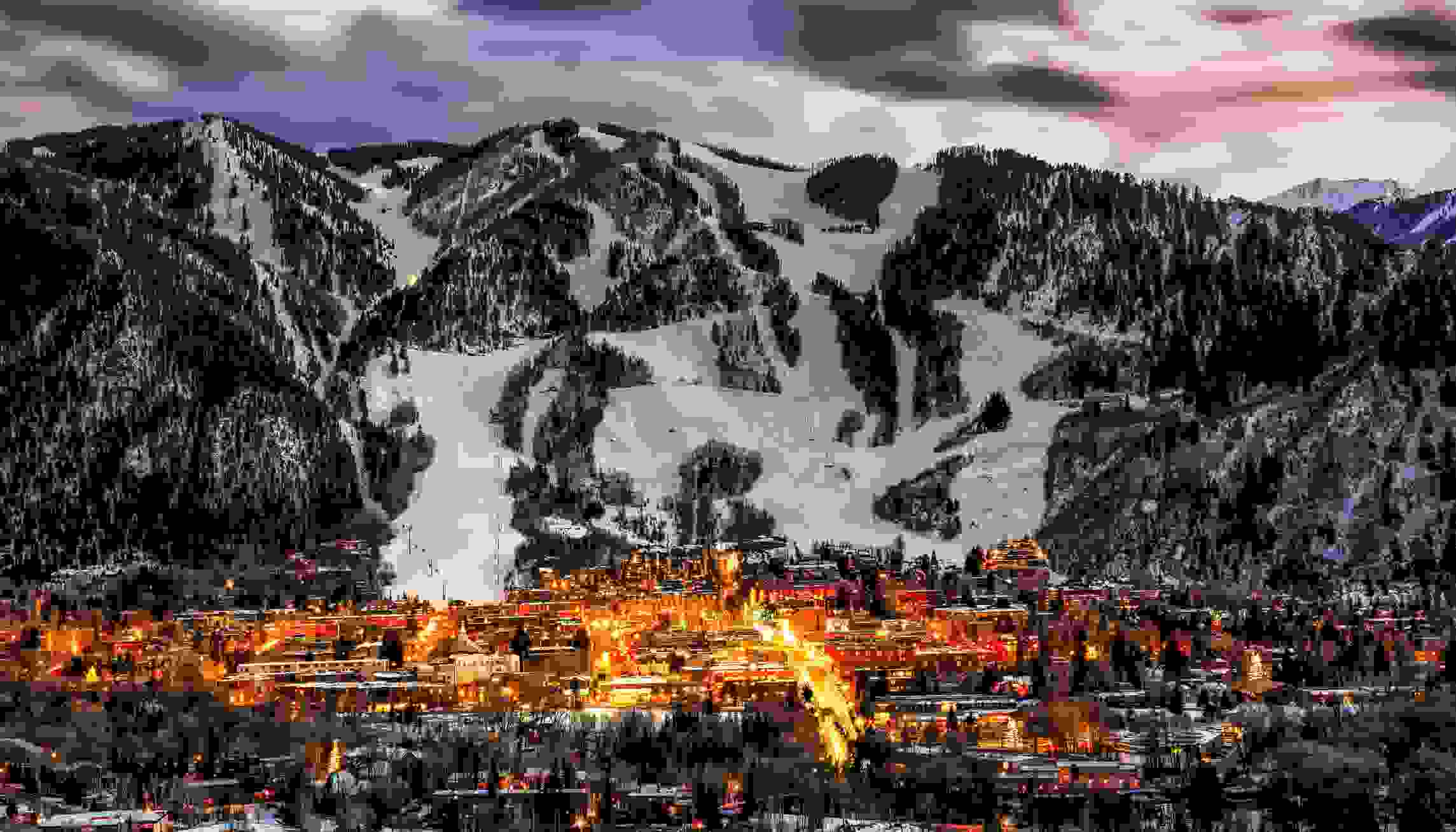 Aspen skyline from an overlook in the winter (Photo by Jonathan Ross/Getty Images)