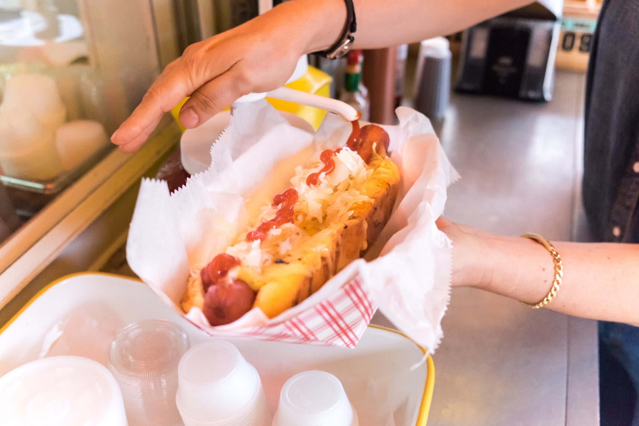 New York City hot dog cart