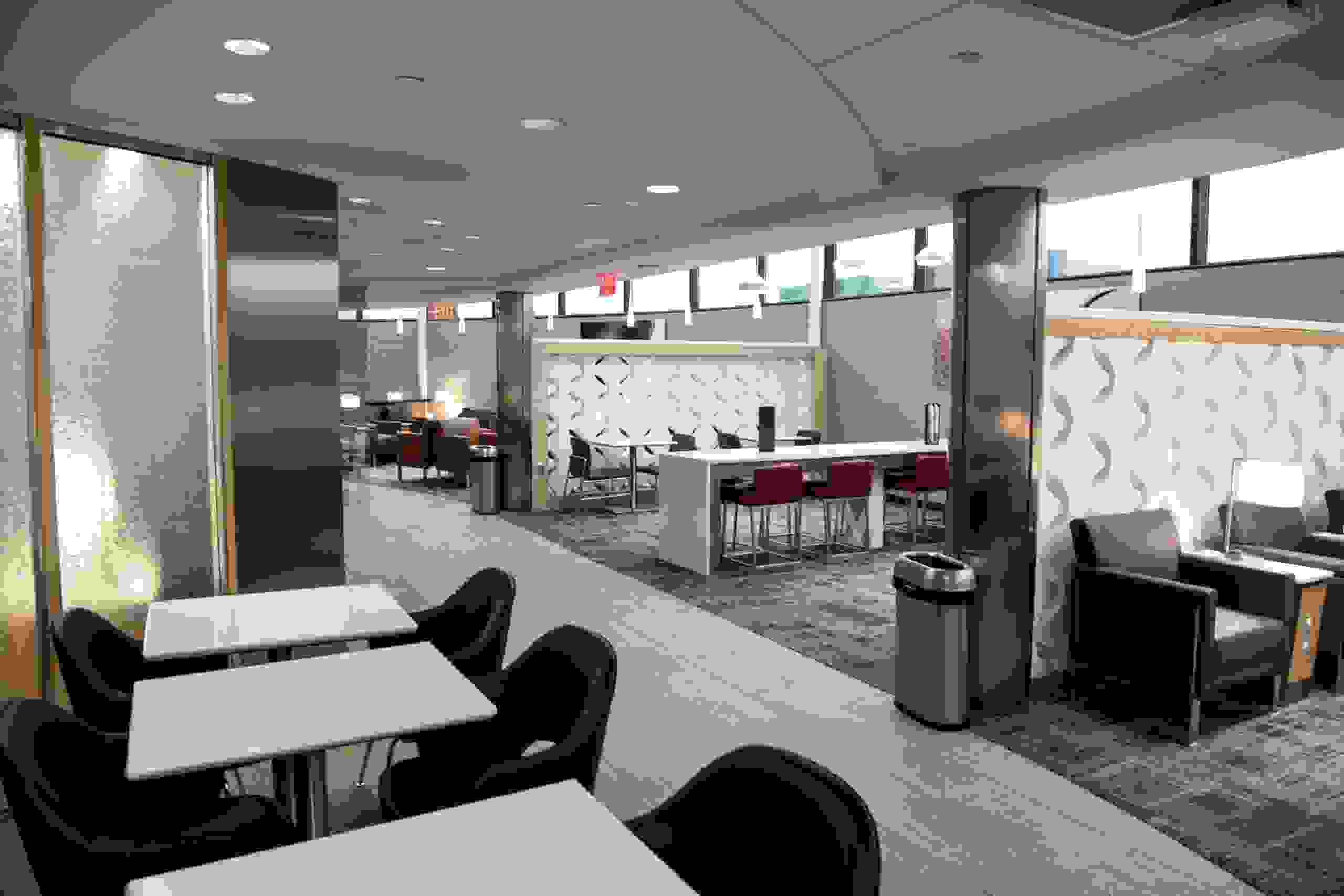 Terminal E Admirals Club opens Photos, DFW, Terminal E, Admirals Club, American Airlines Team Member, People, Soft Opening, New club, Photoshoot, Forth Worth TX. (Courtesy of American Airlines.)