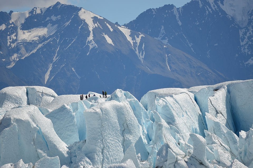 Alaska glacier trekking