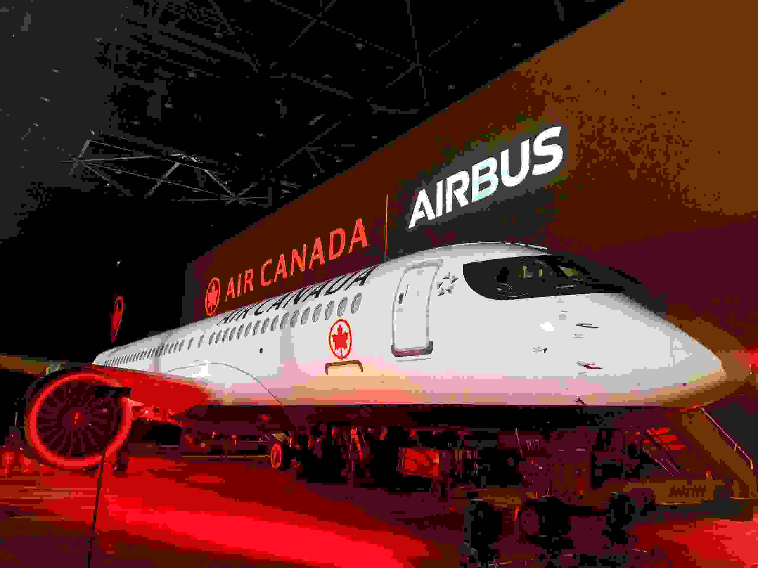 Air Canada's first Airbus A220-300. (Photo by Edward Russell/TPG)