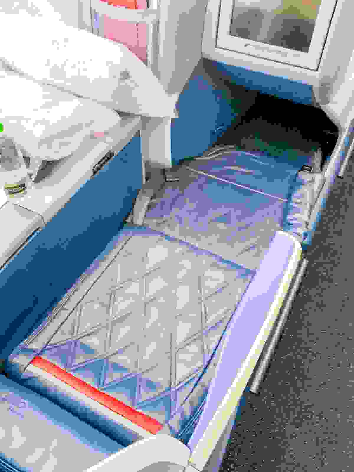 Lie-flat seat on the Delta 767-300ER.
