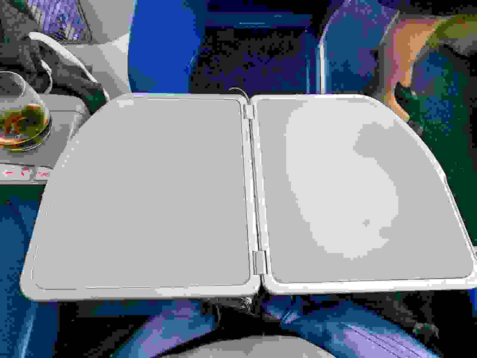 Tray table on the Delta 767-300ER.