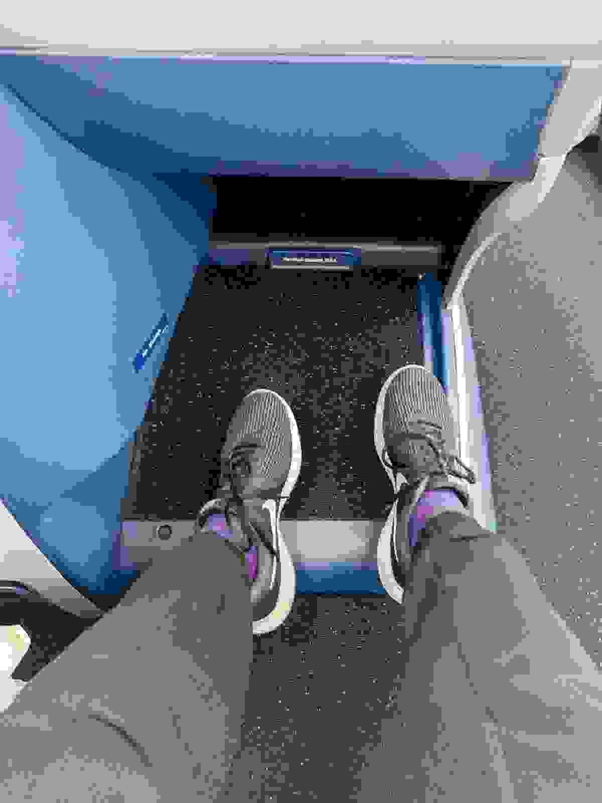 Footwell on the Delta 767-300ER.